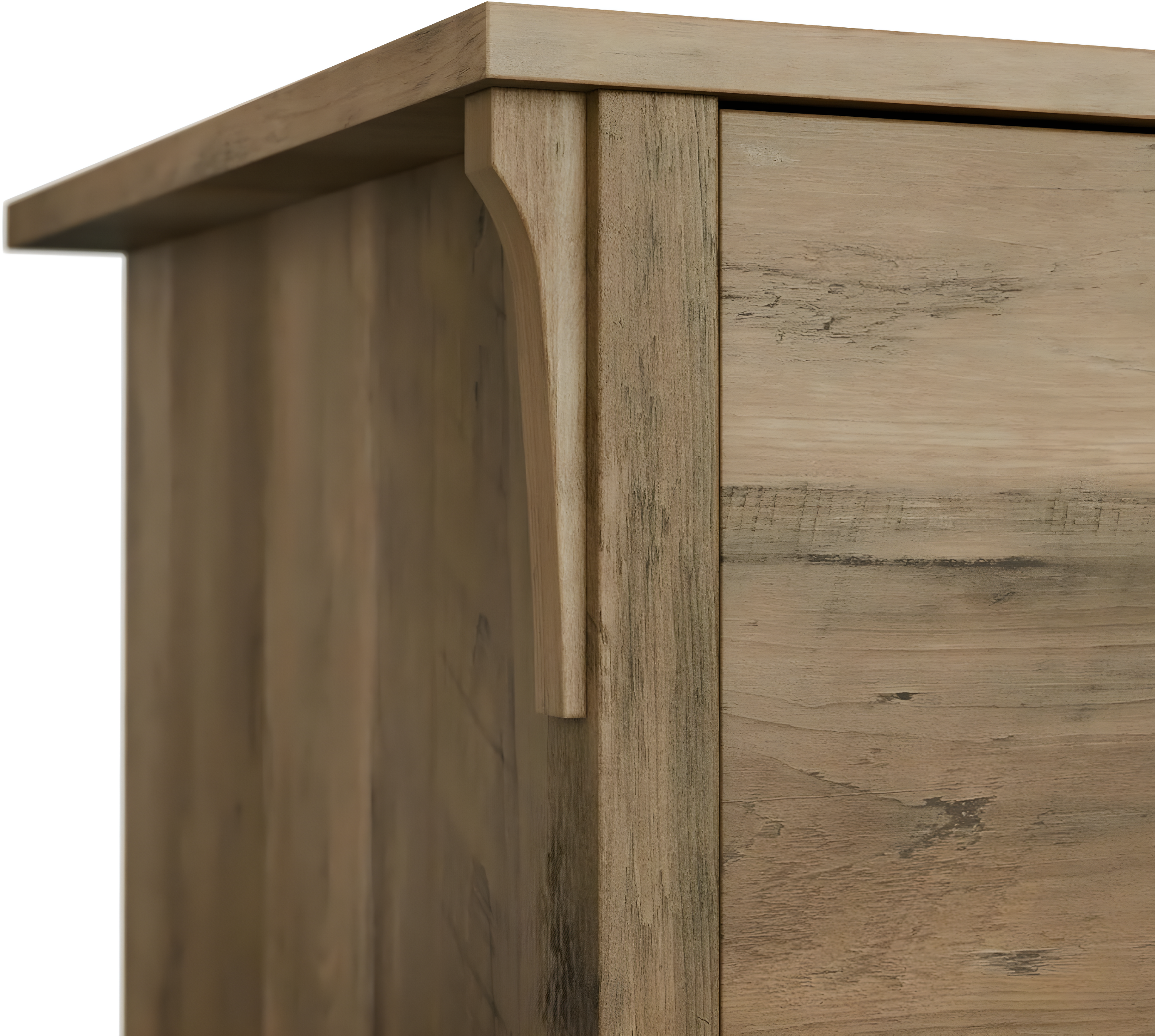 Bush Furniture Salinas Accent Storage Cabinet with Doors in Reclaimed Pine