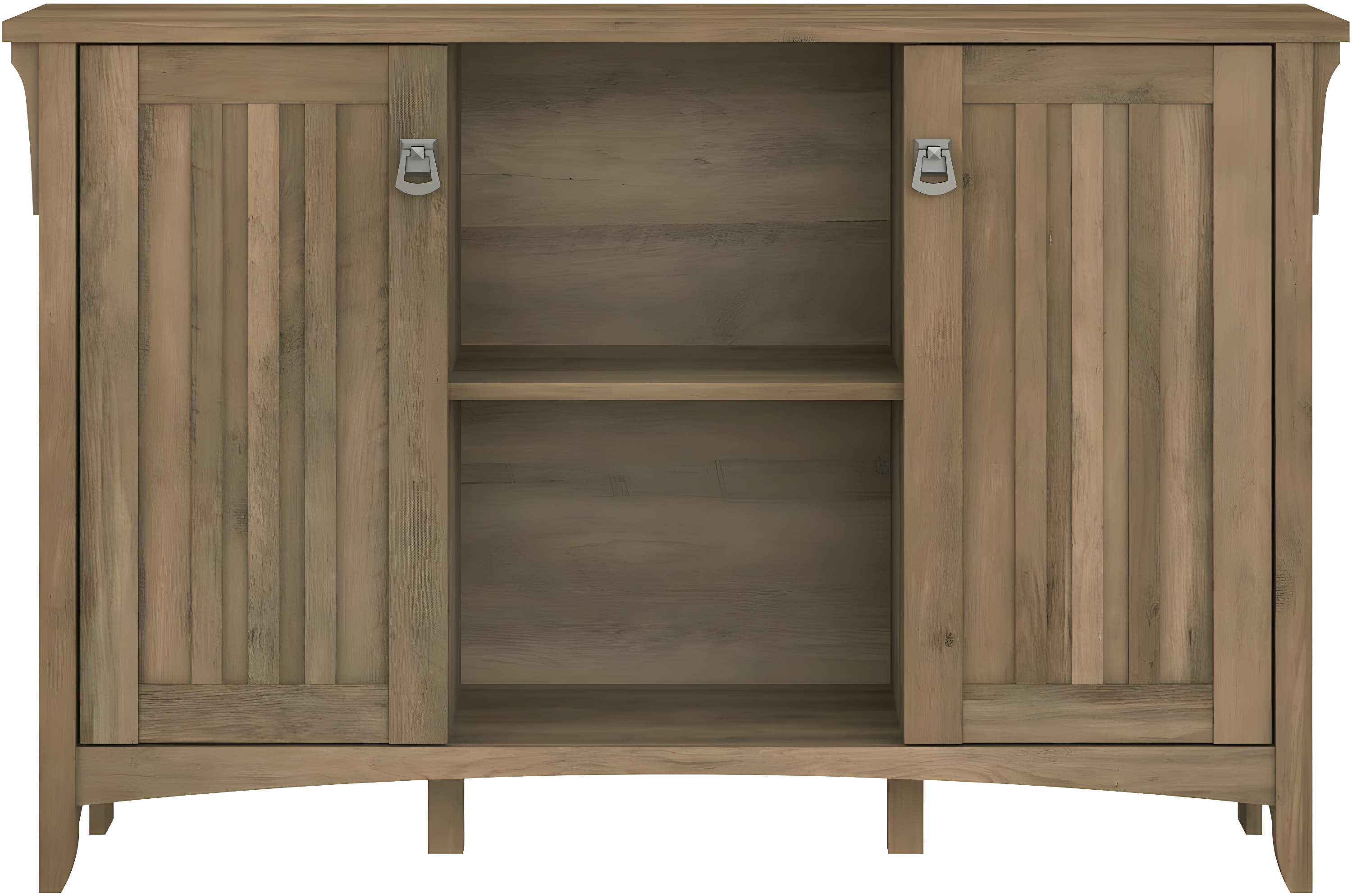 Bush Furniture Salinas Accent Storage Cabinet with Doors in Reclaimed Pine