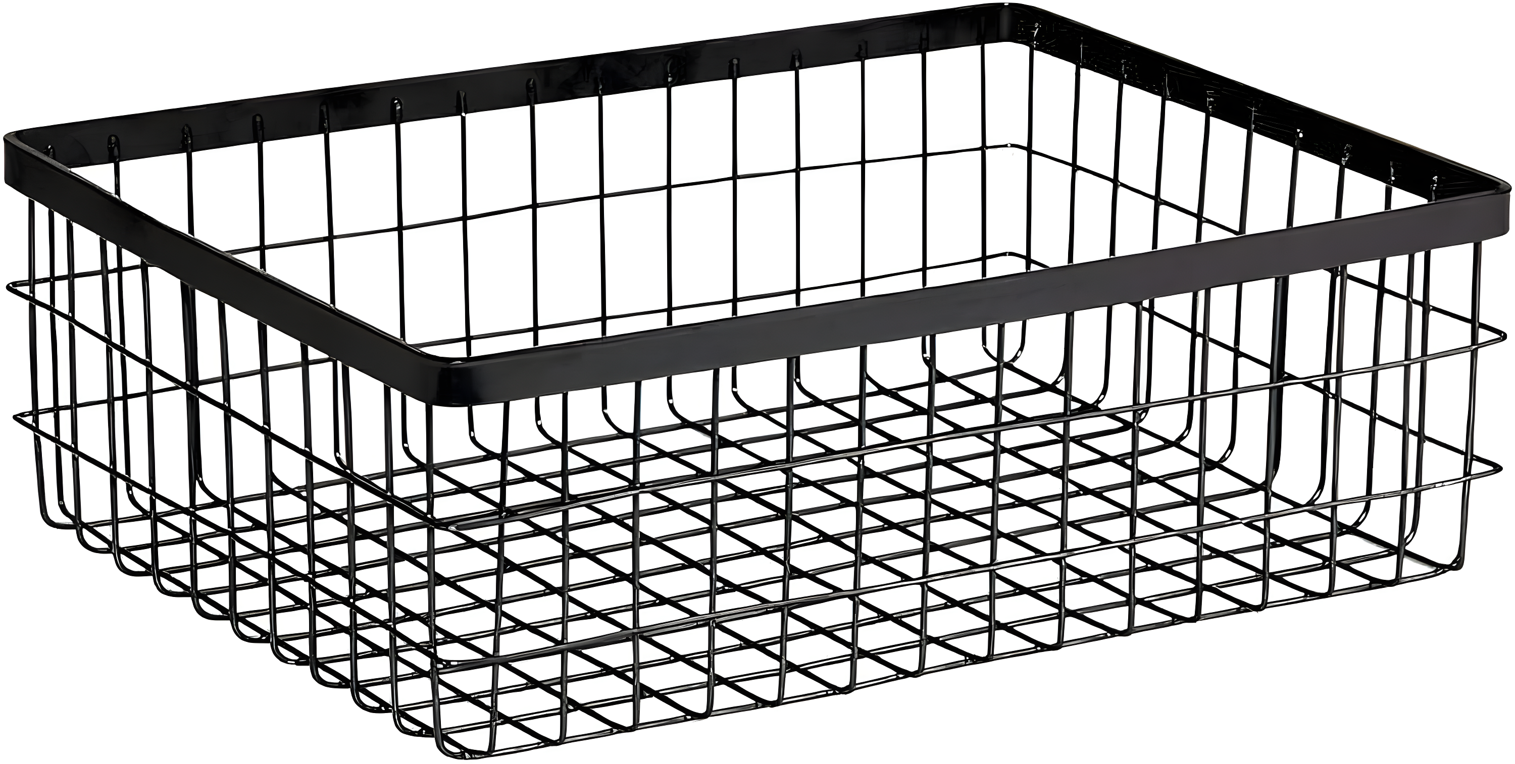 G.E.T. WB-1294-MG Rectangular Metal Storage Wire Basket for Pantry, Produce and More, 9" x 6" x 4"