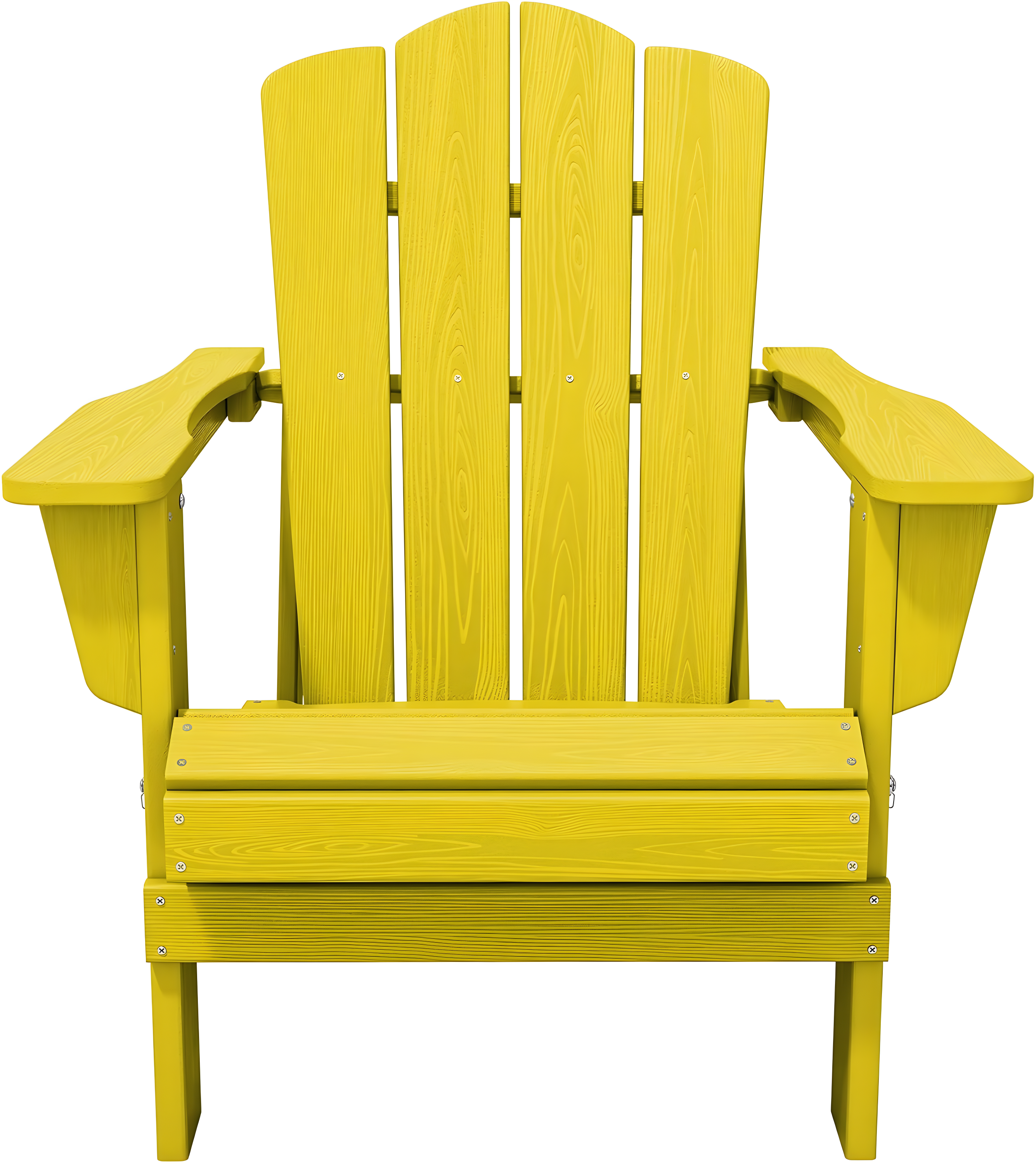 KINGYES Folding Adirondack Chair Set of 2, HDPE All-Weather Folding Adirondack Chair, Yellow
