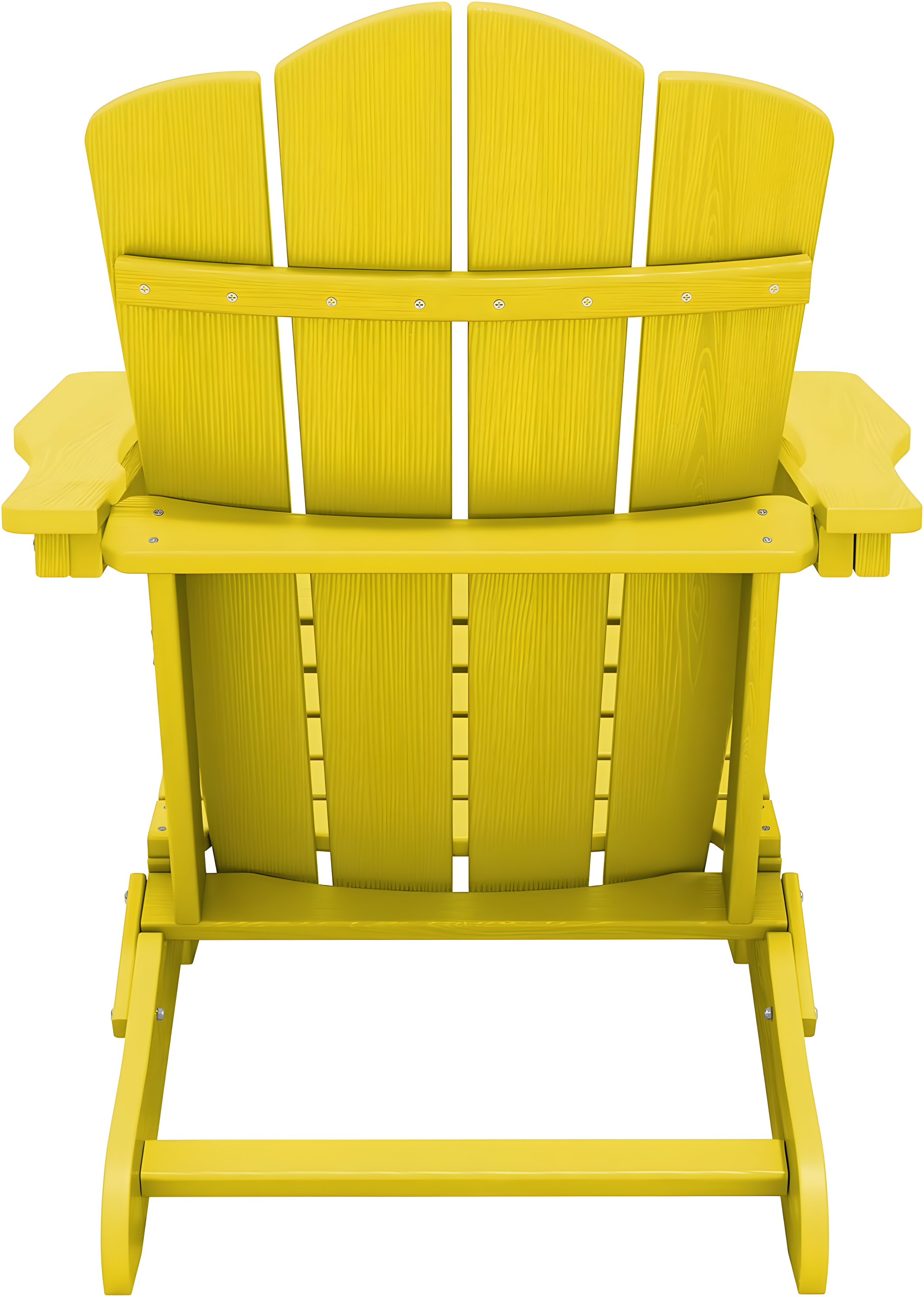 KINGYES Folding Adirondack Chair Set of 2, HDPE All-Weather Folding Adirondack Chair, Yellow