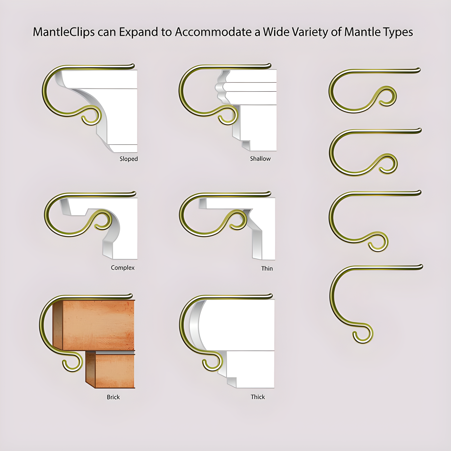 Original MantleClip Stocking Holder (Set of 4)
