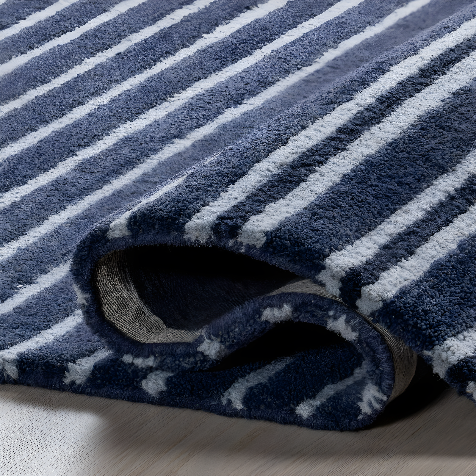 Breakwater Bay Pacific Striped Wool Area Rug