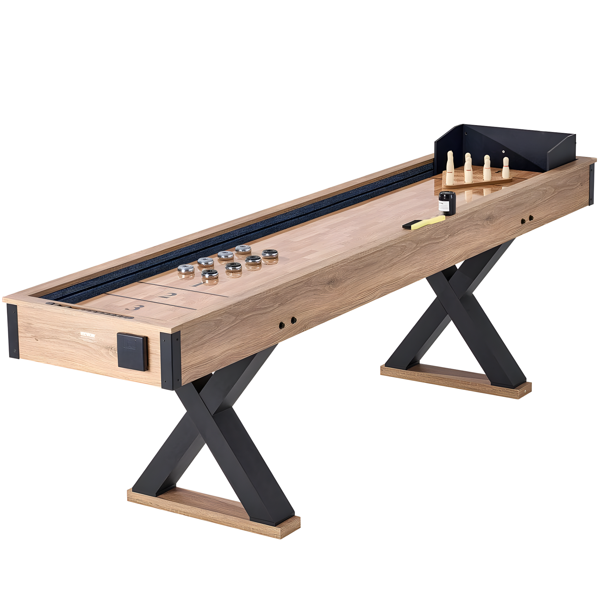 VEVOR Shuffleboard Table 2 in 1 Shuffleboard and Bowling Combo Game Set