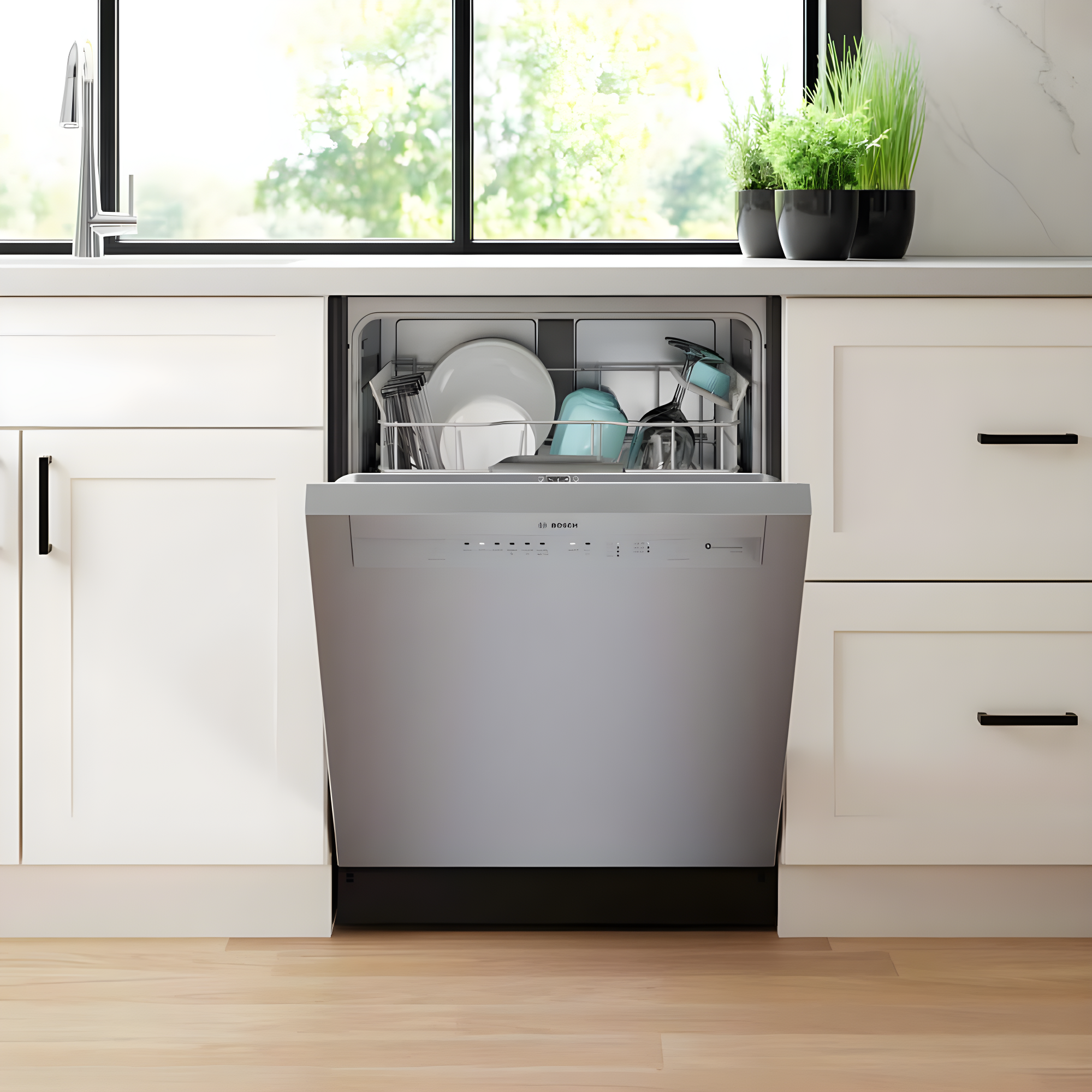 Bosch 800 Series 24" Front Control Built-In Dishwasher with Hybrid Tub SHE3AEM5N