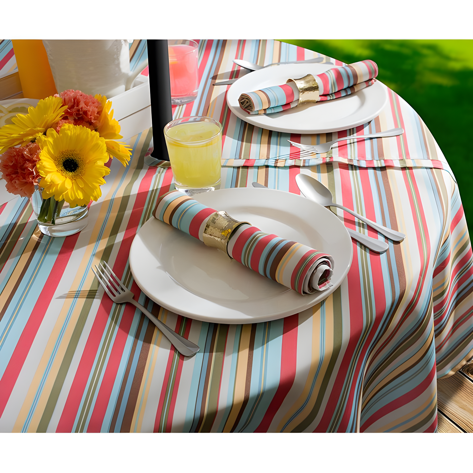 Casa Polyester Floral Square Napkin (Set of 6)