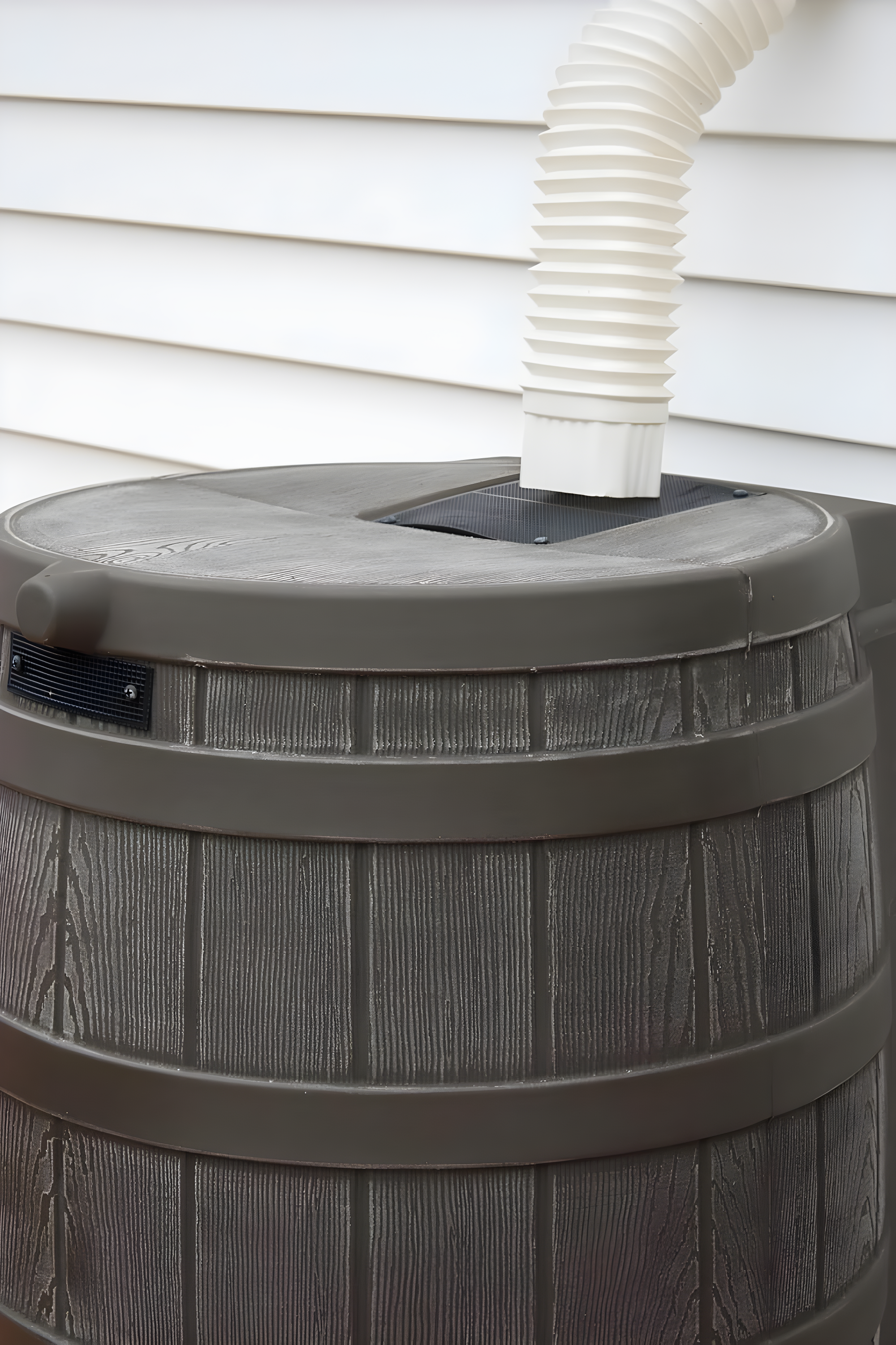 Good Ideas Rain Wizard Whiskey Style Rain Barrel with Overflow and Spigot