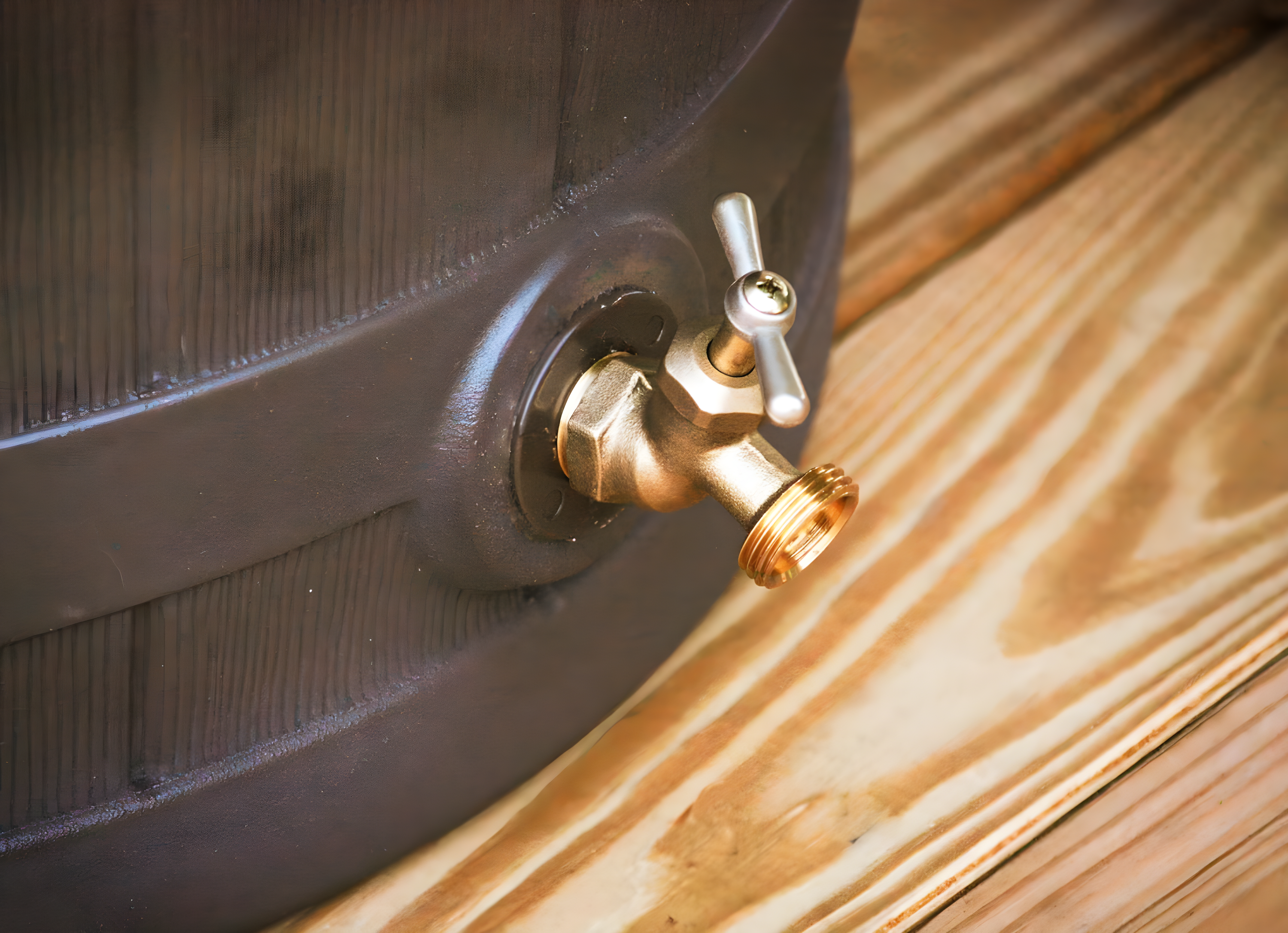 Good Ideas Rain Wizard Whiskey Style Rain Barrel with Overflow and Spigot