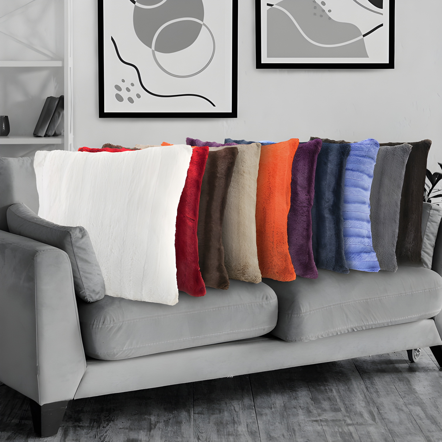 Cheer Collection FRBIN Square Pillow Cover & Insert (Set of 2)
