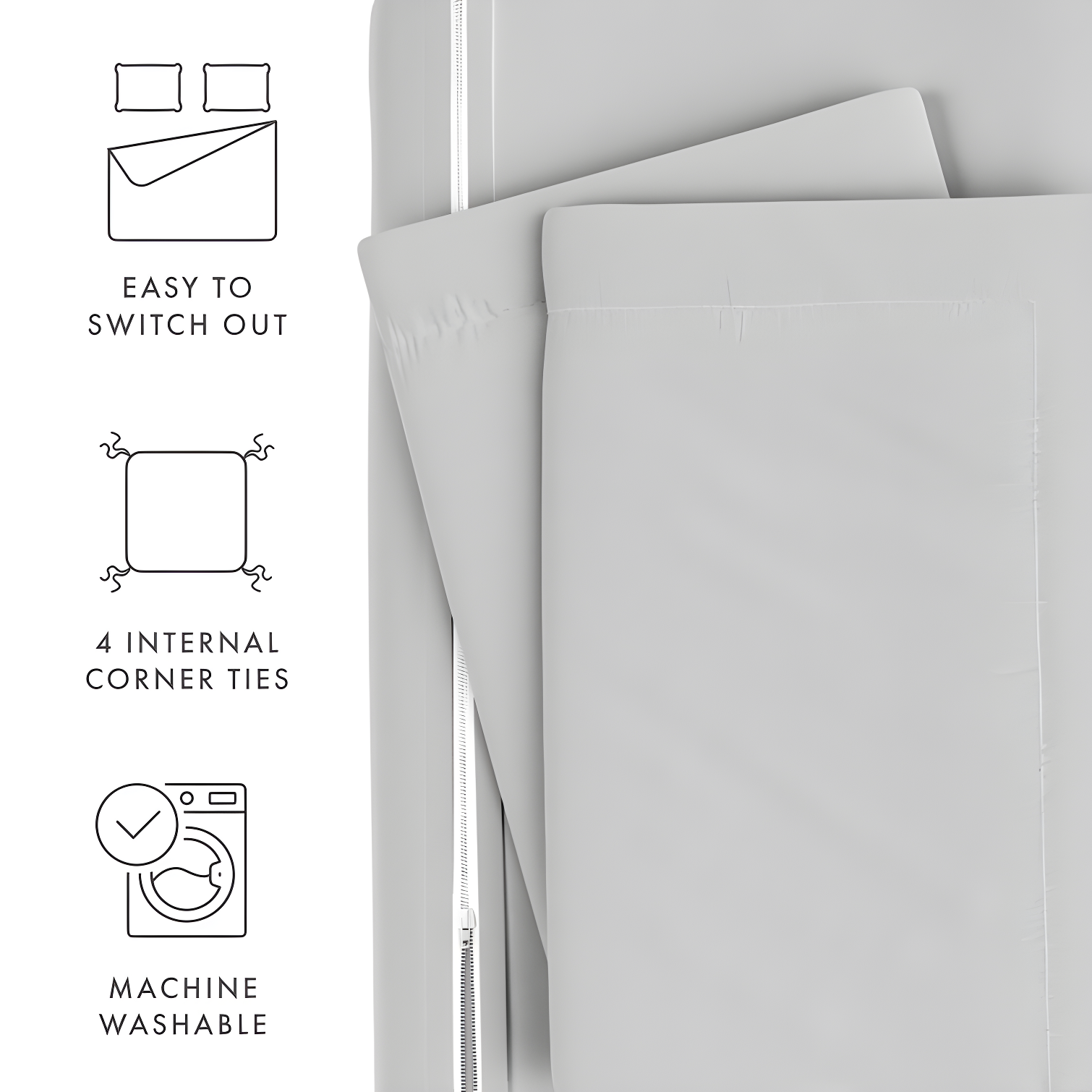IEnjoy Home Super Soft Double Brushed Duvet Cover Set