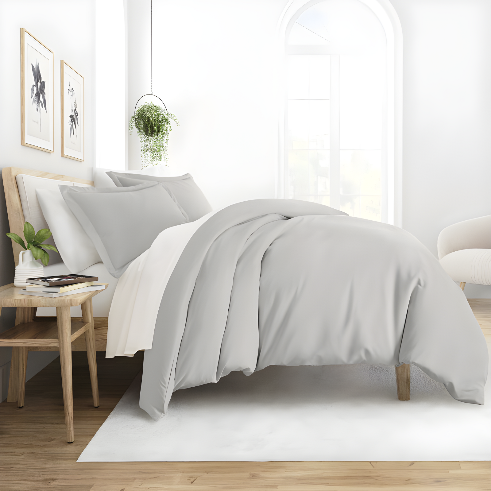 IEnjoy Home Super Soft Double Brushed Duvet Cover Set