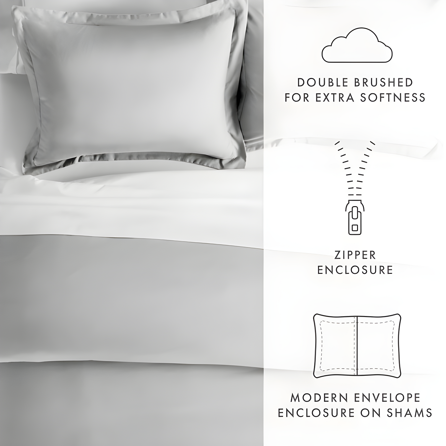 IEnjoy Home Super Soft Double Brushed Duvet Cover Set