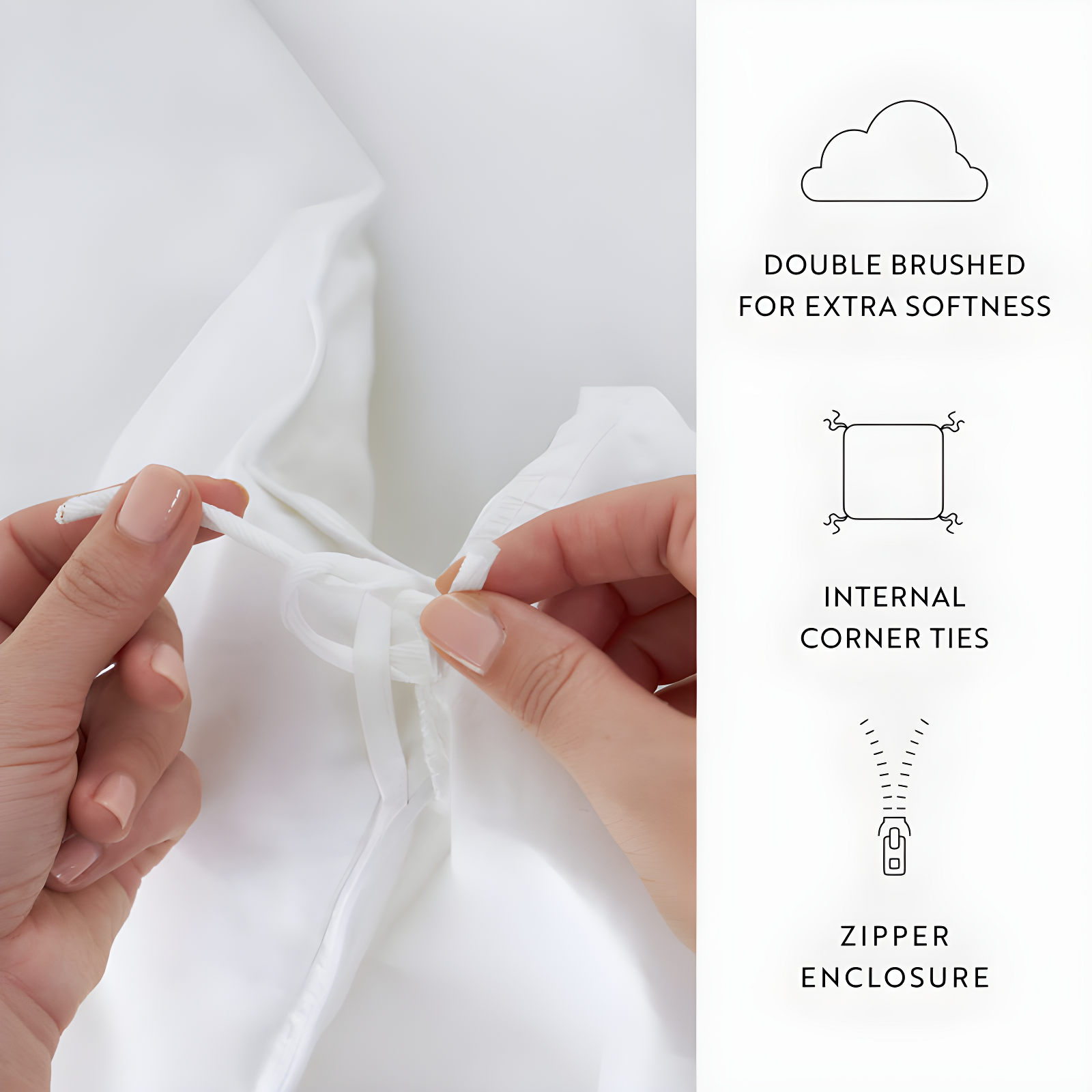 IEnjoy Home Super Soft Double Brushed Duvet Cover Set