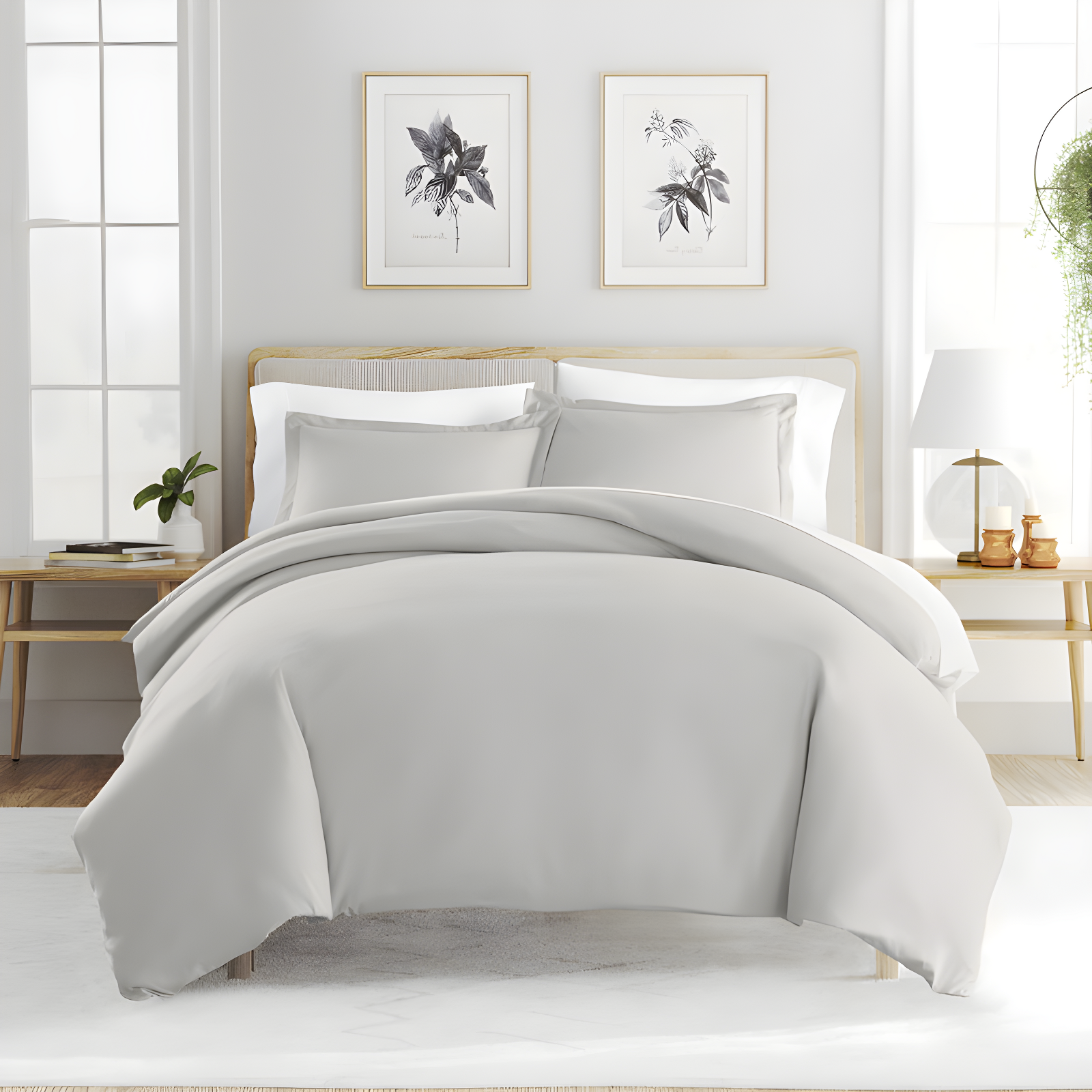 IEnjoy Home Super Soft Double Brushed Duvet Cover Set