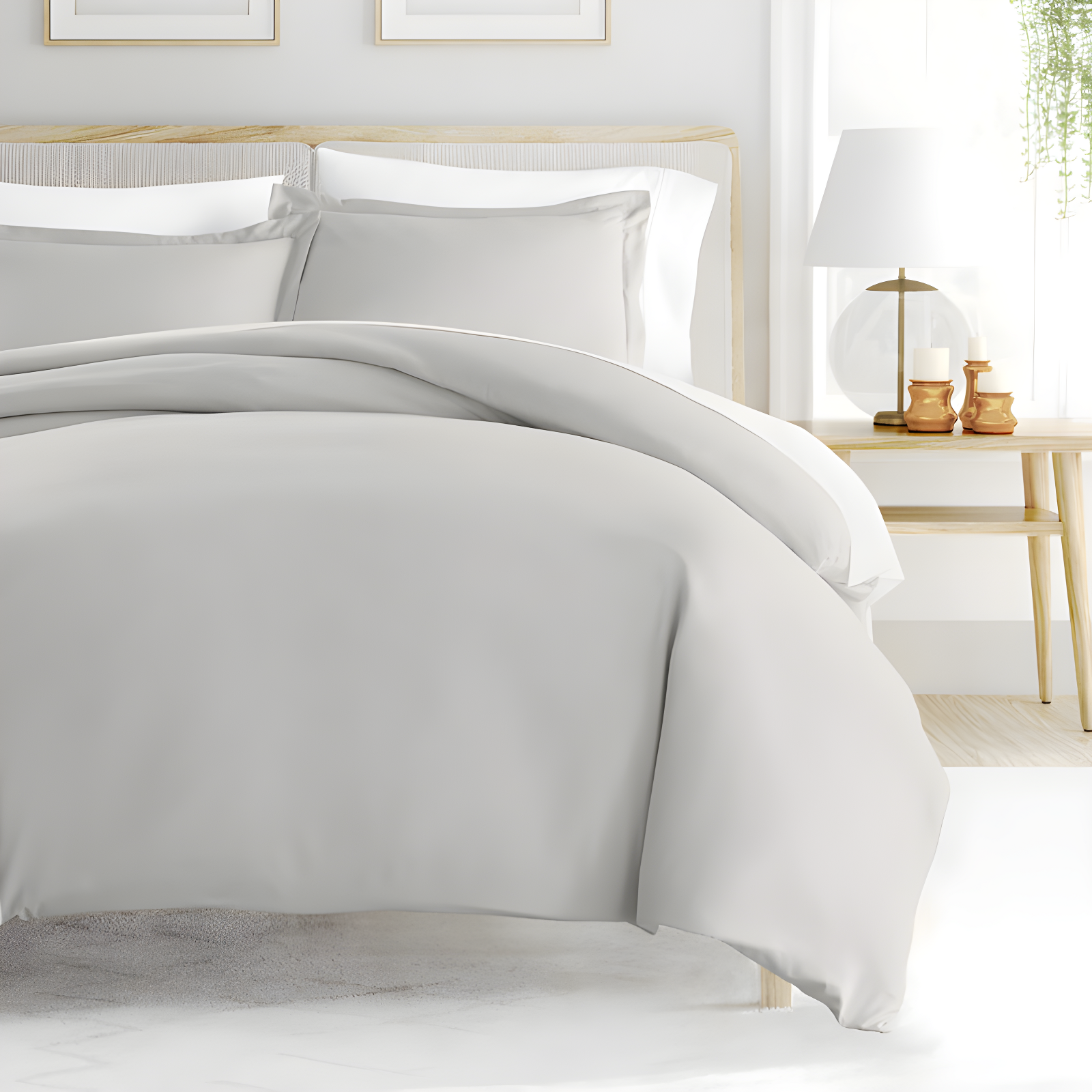 IEnjoy Home Super Soft Double Brushed Duvet Cover Set