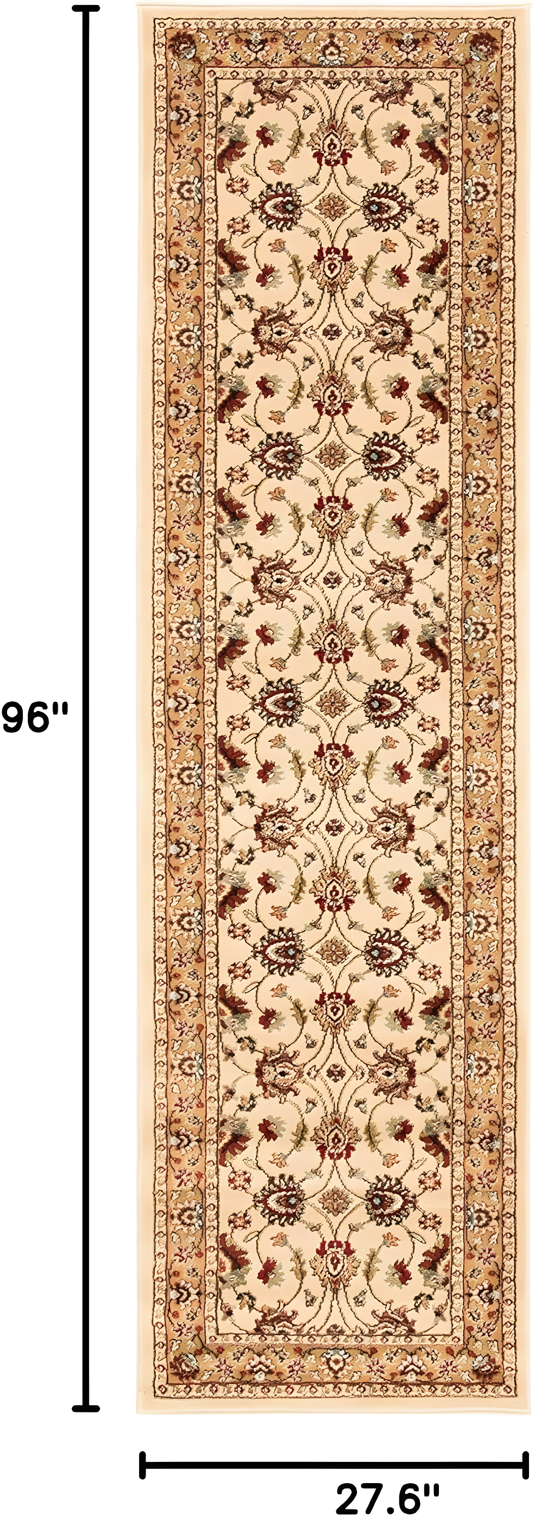 Lyndhurst LNH553 Power Loomed Runner Rug - Ivory/Beige - 2'3"x8' - Safavieh.