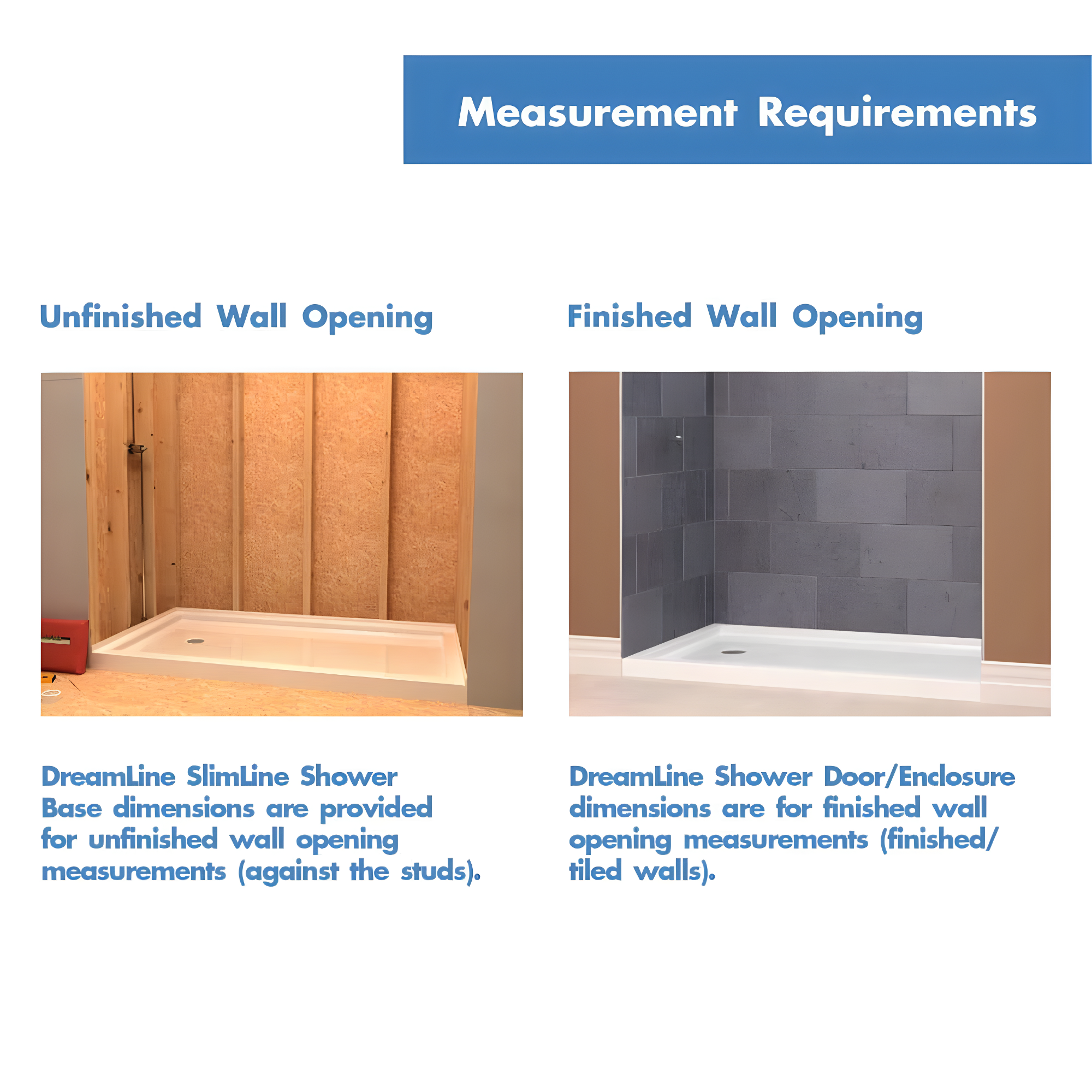 SlimLine 60" x 30" Single Threshold Shower Base