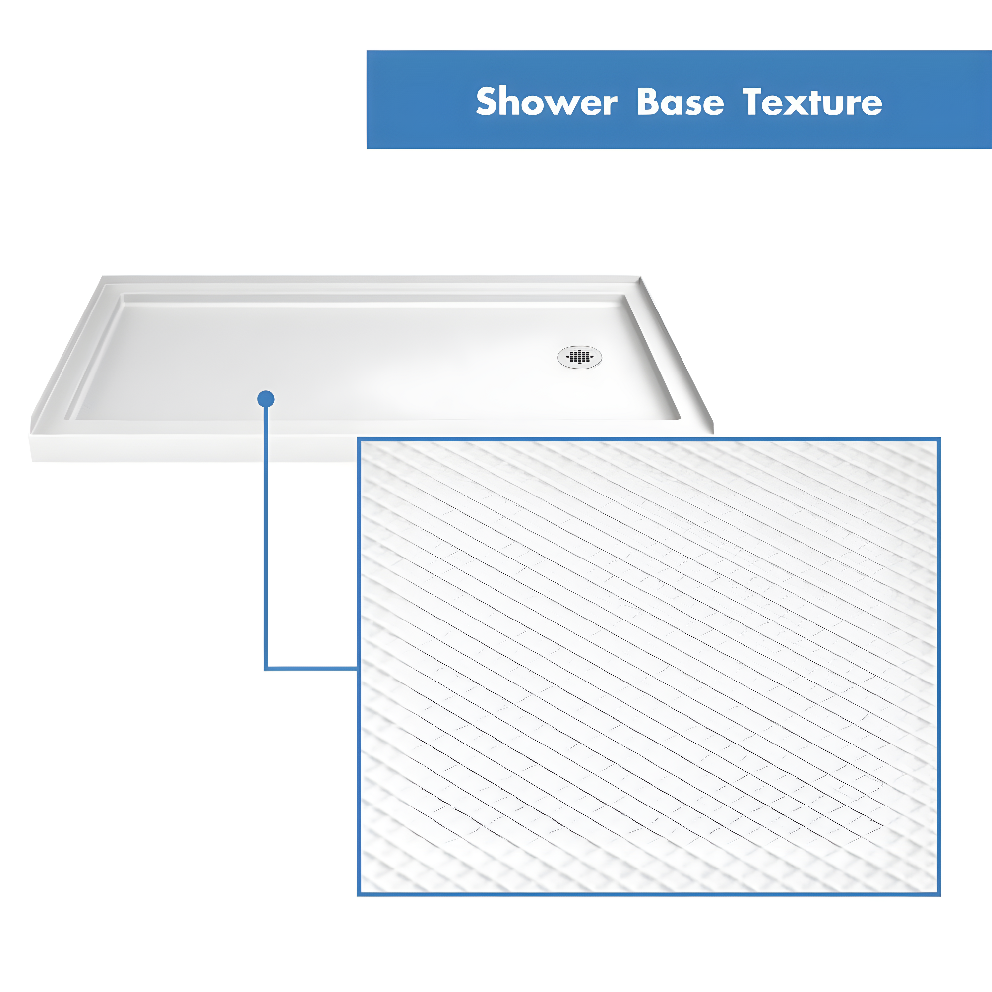 SlimLine 60" x 30" Single Threshold Shower Base