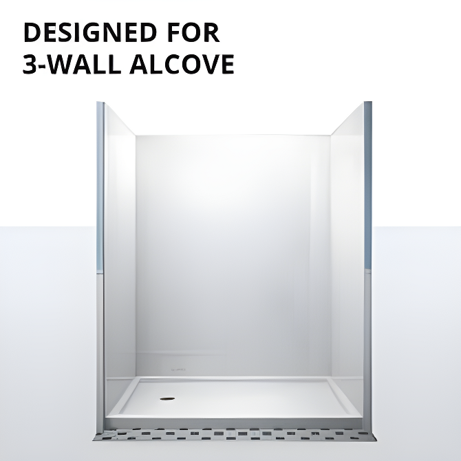 SlimLine 60" x 30" Single Threshold Shower Base