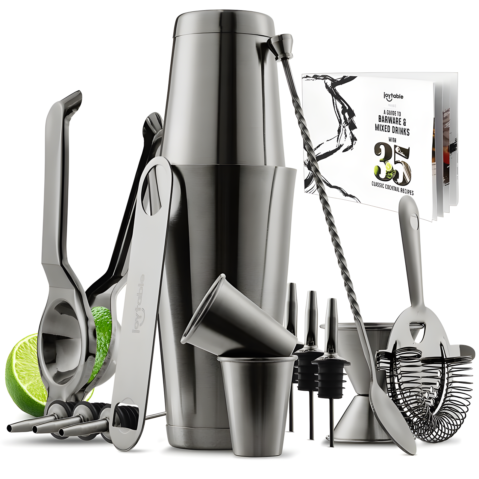 Joytable Joytable Stainless Steel Cocktail Shaker Bar Set