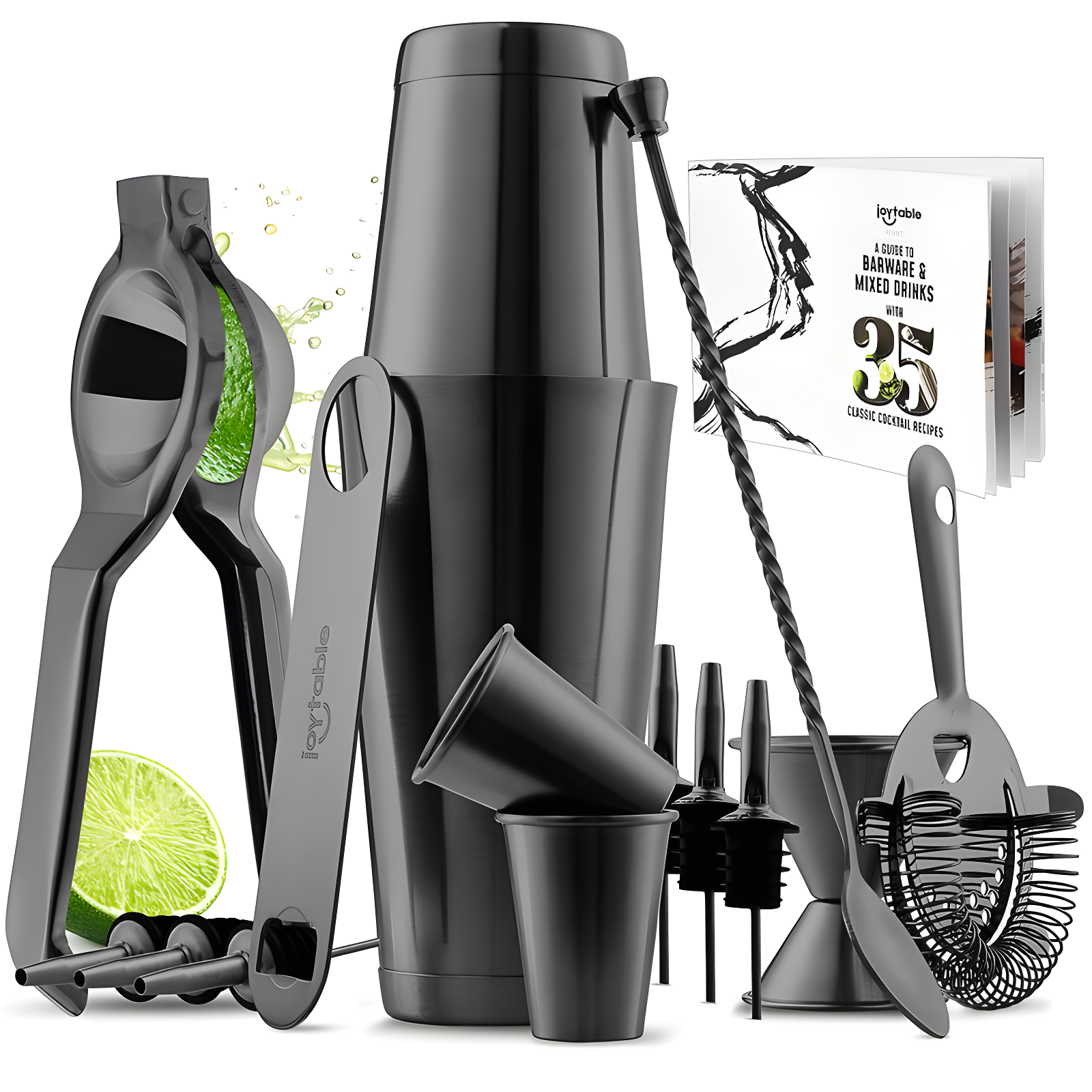 Joytable Joytable Stainless Steel Cocktail Shaker Bar Set