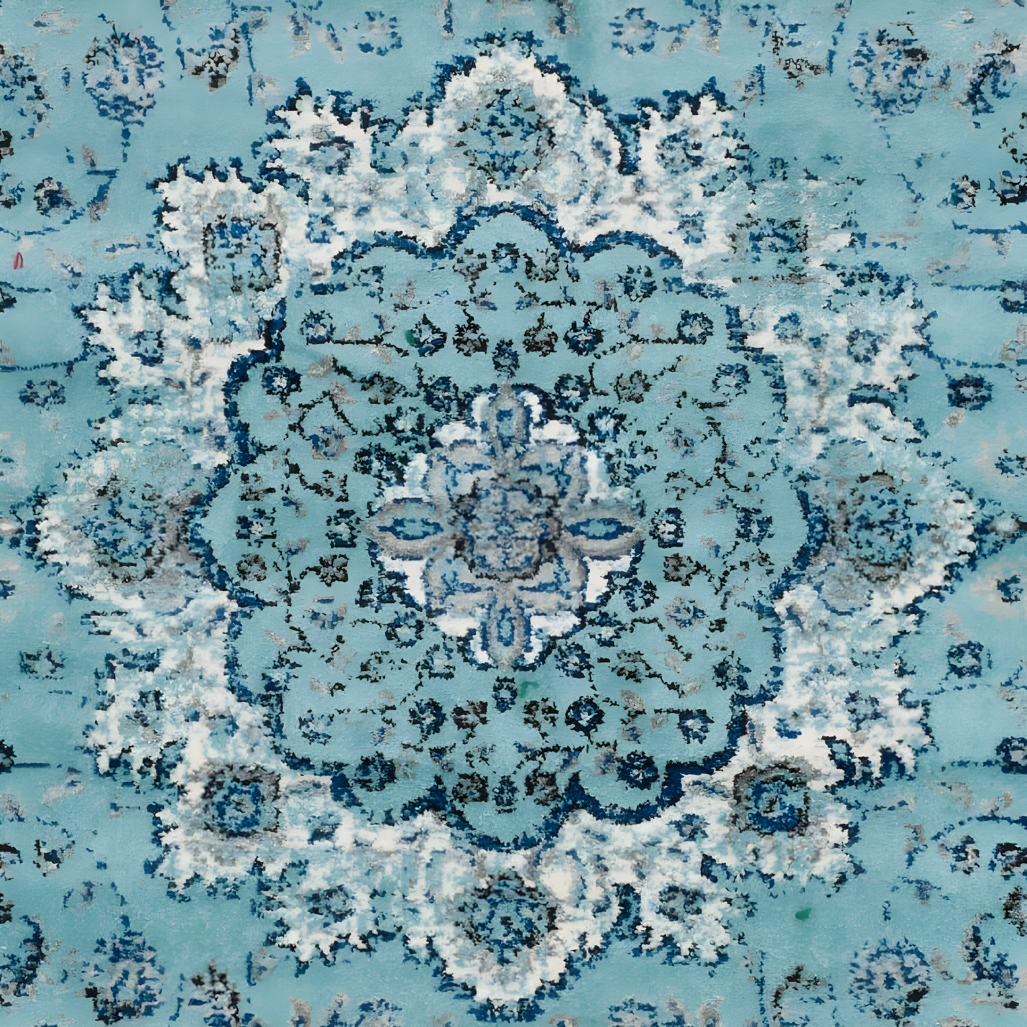 Evoke EVK220 Power Loomed Area Rug - Light Blue/Light Blue - 8'x10' - Safavieh.