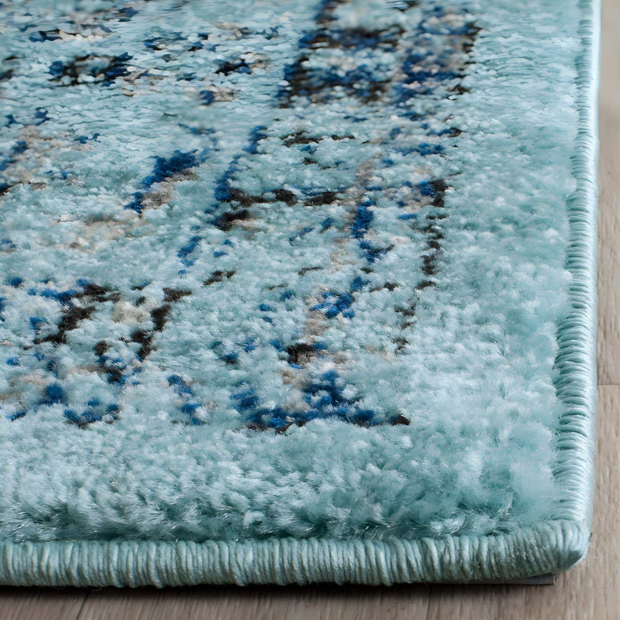 Evoke EVK220 Power Loomed Area Rug - Light Blue/Light Blue - 8'x10' - Safavieh.