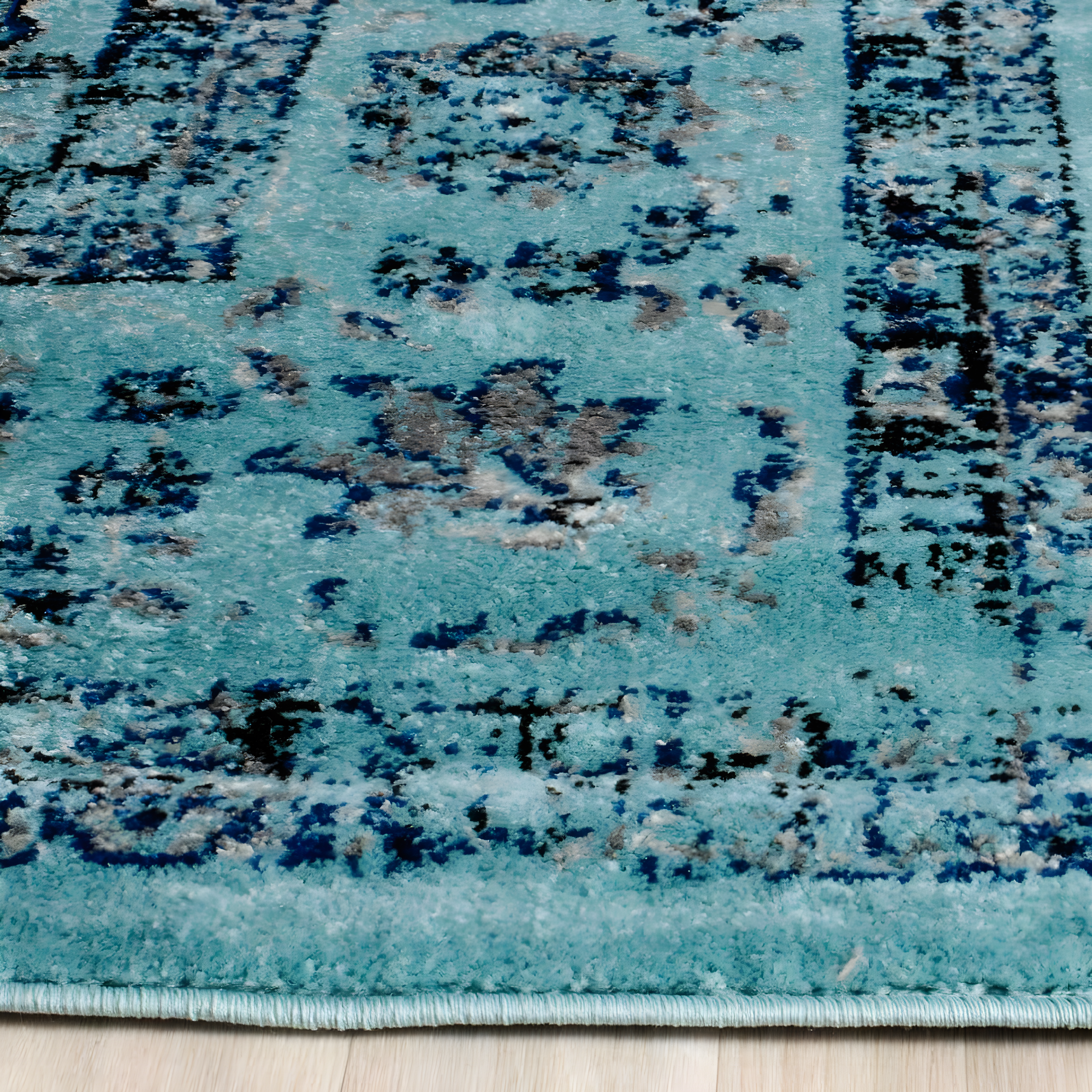 Evoke EVK220 Power Loomed Area Rug - Light Blue/Light Blue - 8'x10' - Safavieh.