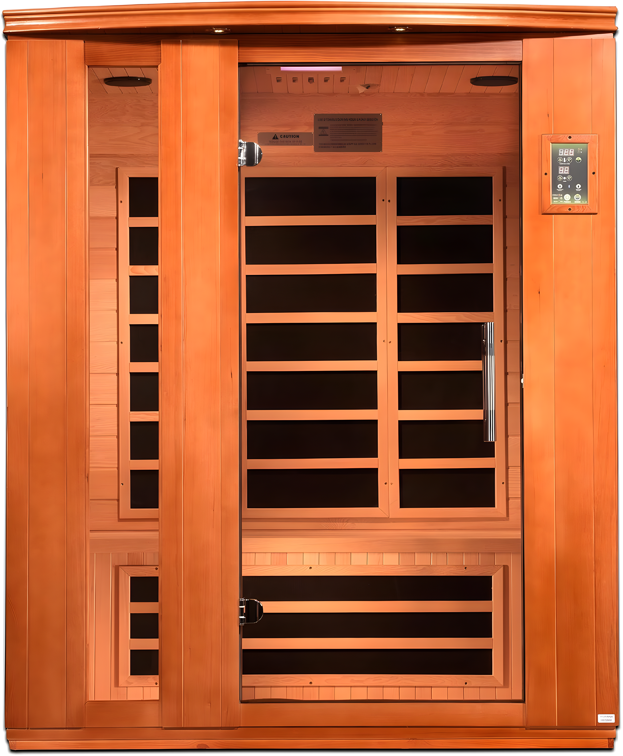 Dynamic Infrared Dynamic Infrared Lugano 3 - Person Bluetooth Compatible FAR Infrared Sauna with Remote Control in Hemlock
