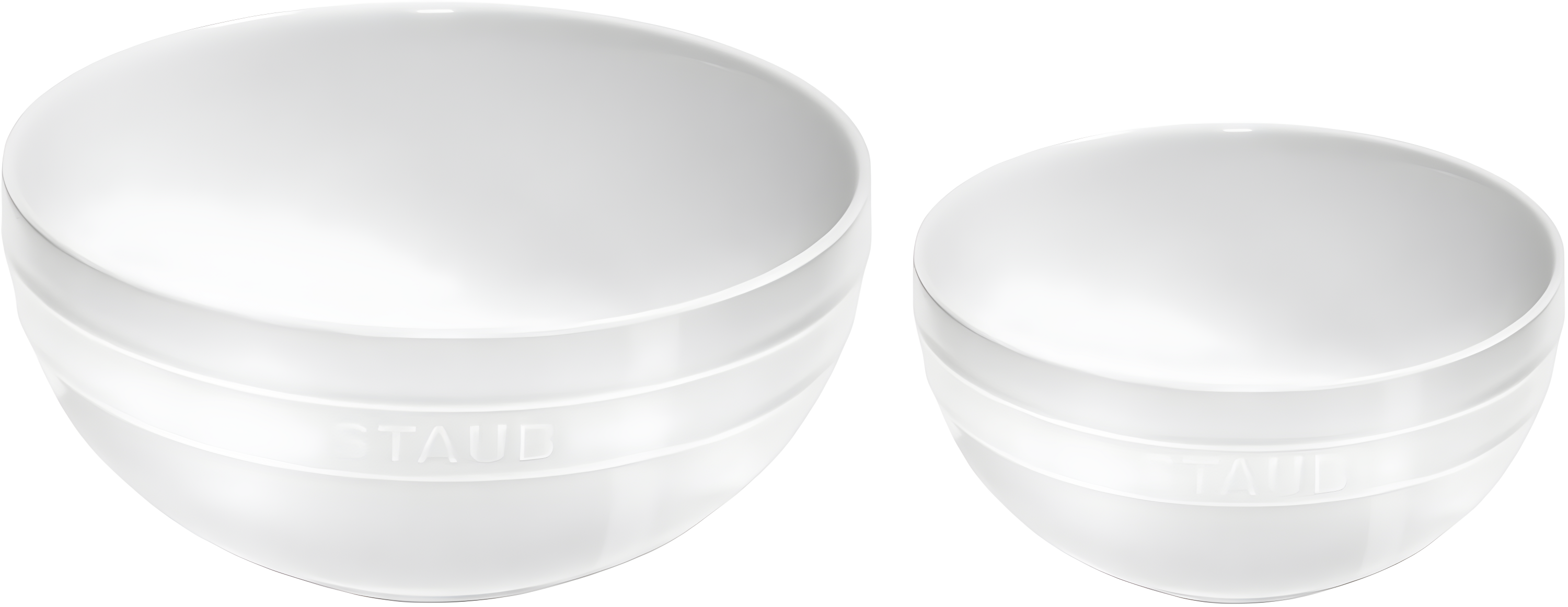 Staub White 2-Piece Nested Serve Bowl Set