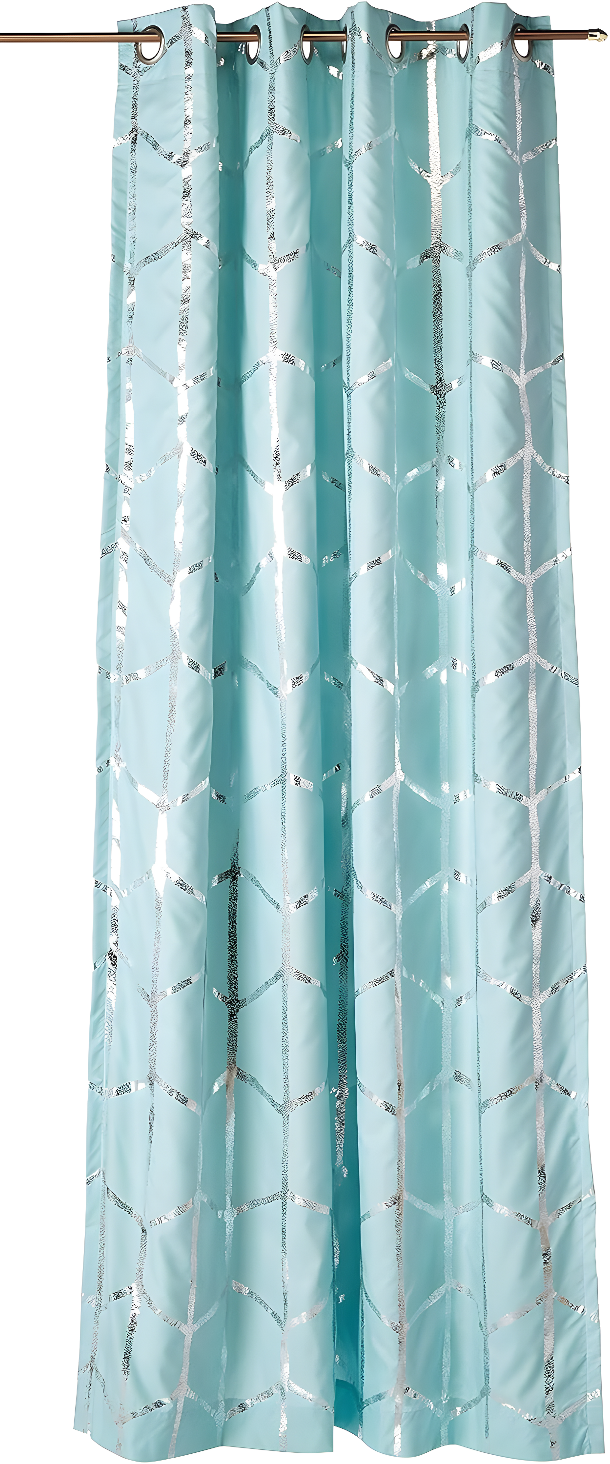 Raina Geometric Total Blackout Grommet Single Curtain Panel