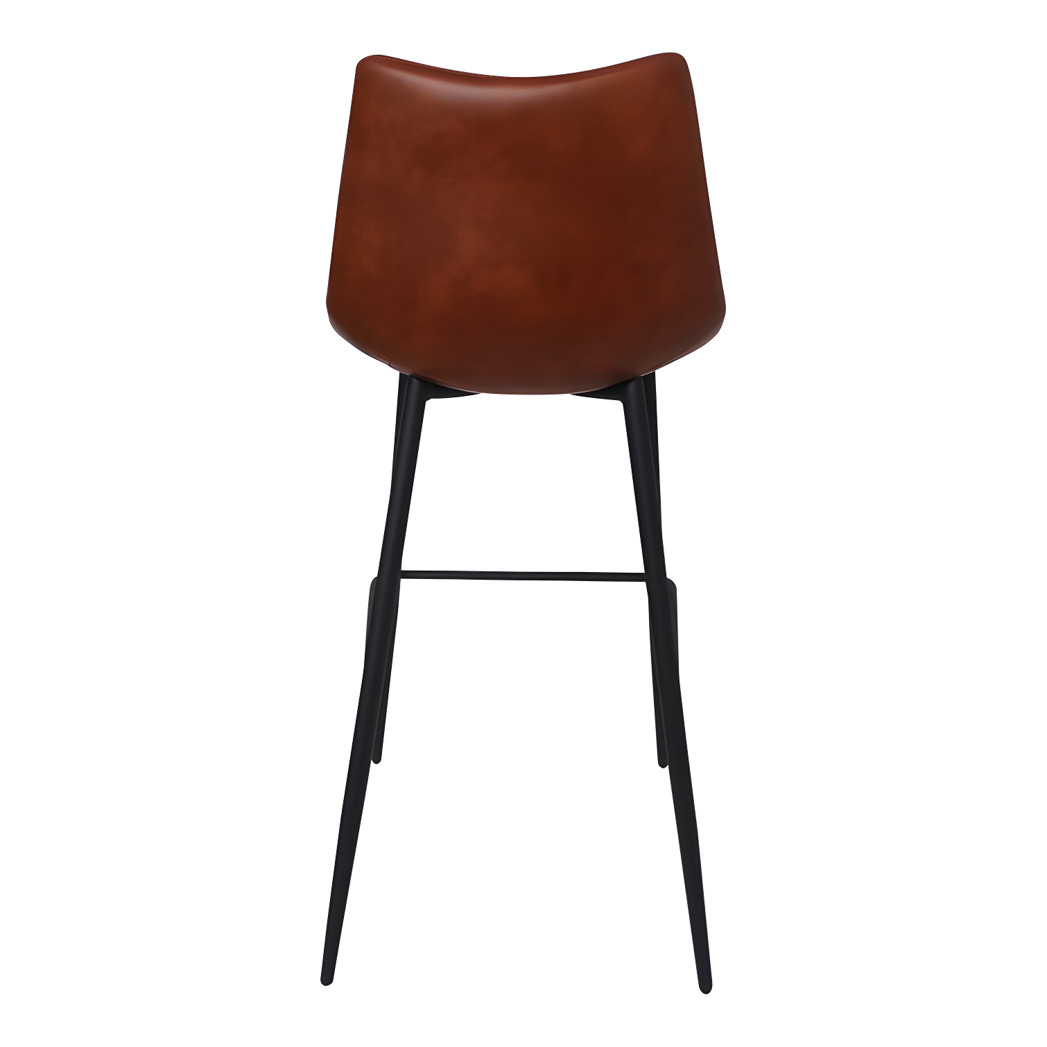 Moe's Home Collection Alibi 30" Faux Leather Bar Stools in Brown (Set of 2)