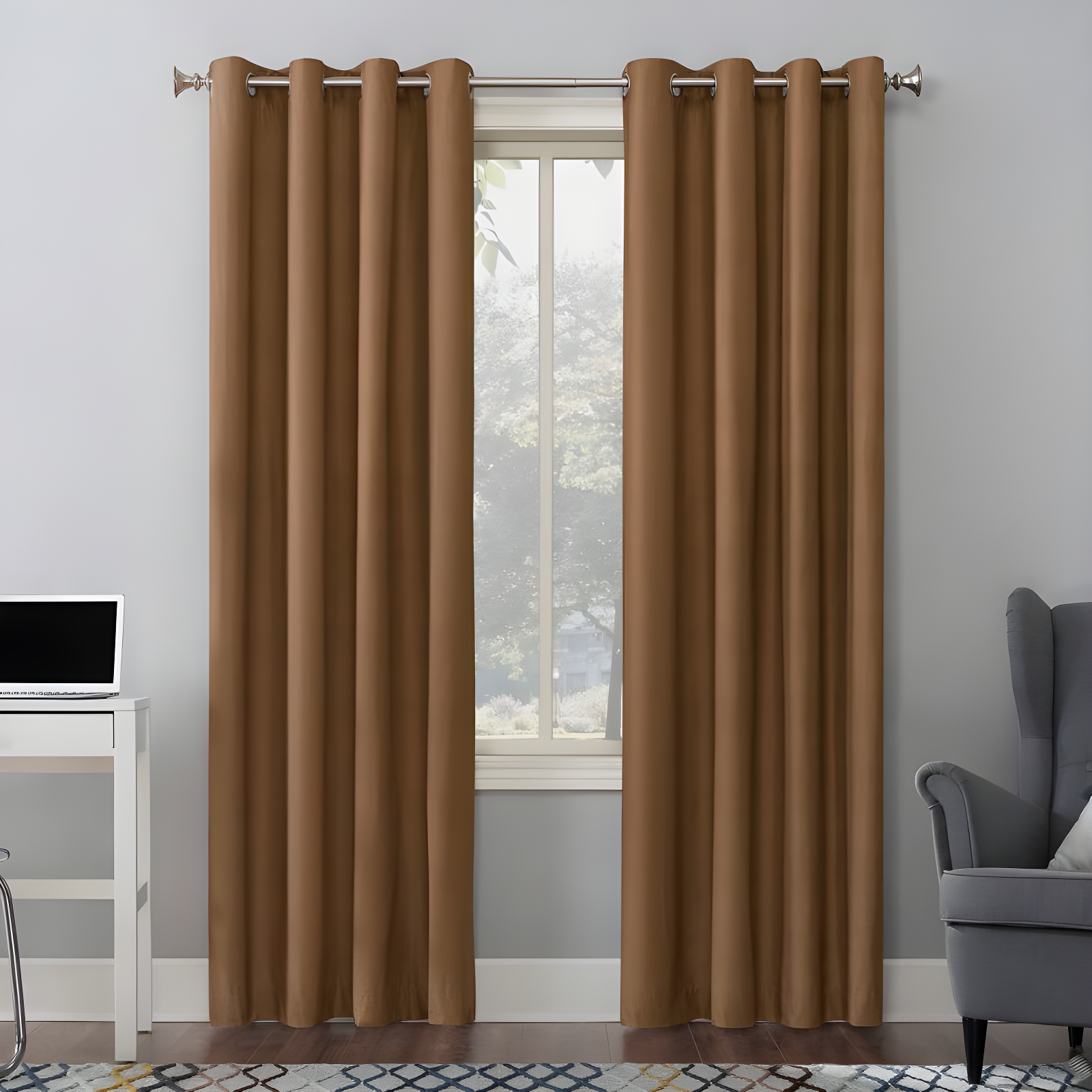 Sun Zero Cameron Thermal Insulated 100% Blackout Grommet Curtain Panel