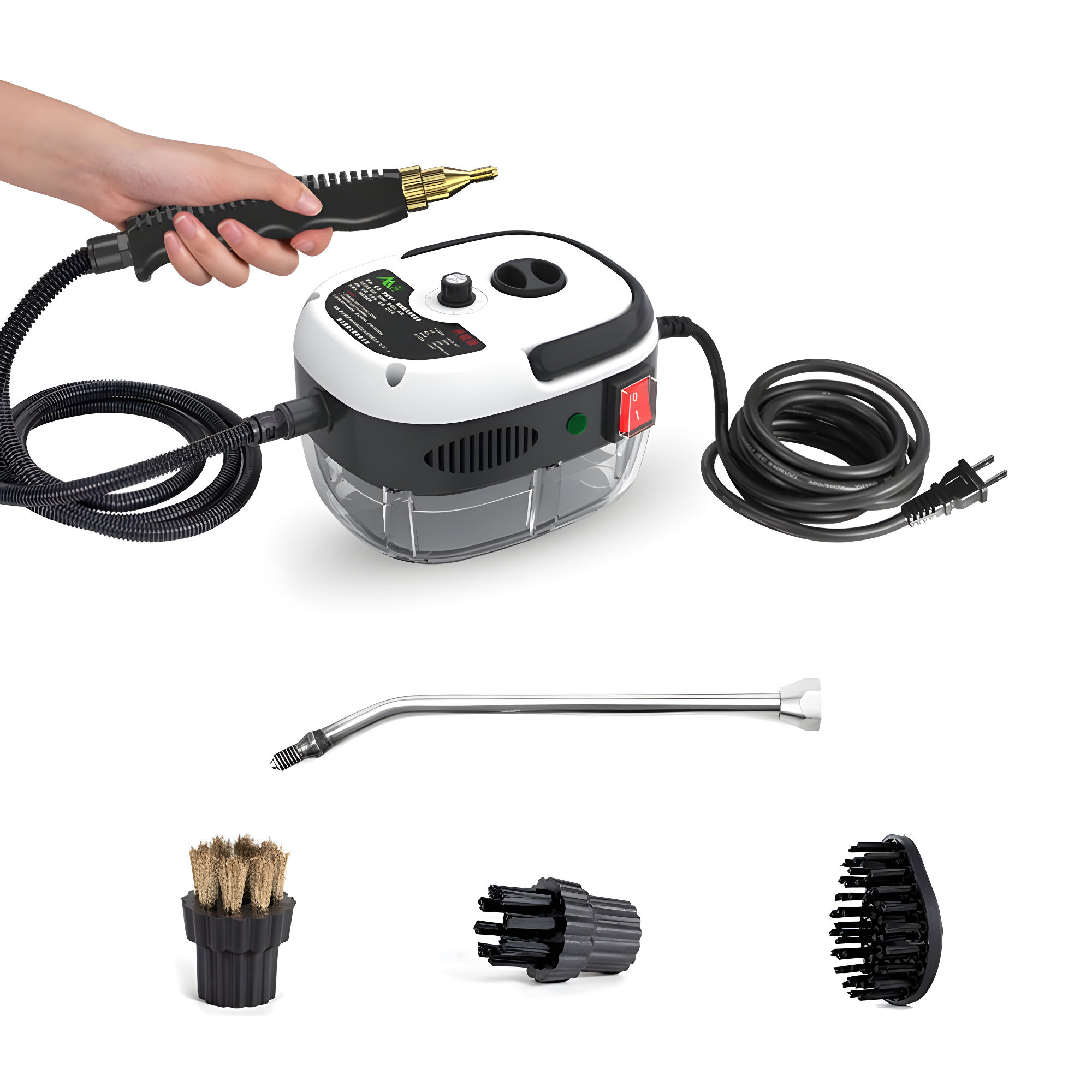 Handheld Pressurized Steam Cleaner,2500W Handheld High Temp Portable Cleaning Machine, Cleaning for Couch, Auto, Floor and More