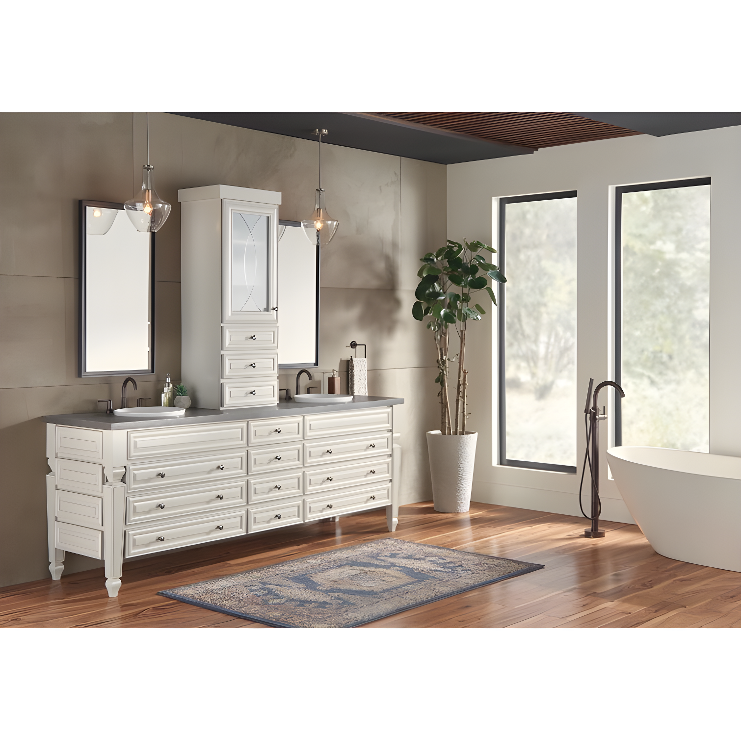 Trinsic Widespread Bathroom Faucet 3 Hole, 2-handle Bathroom Sink Faucet with Drain Assembly