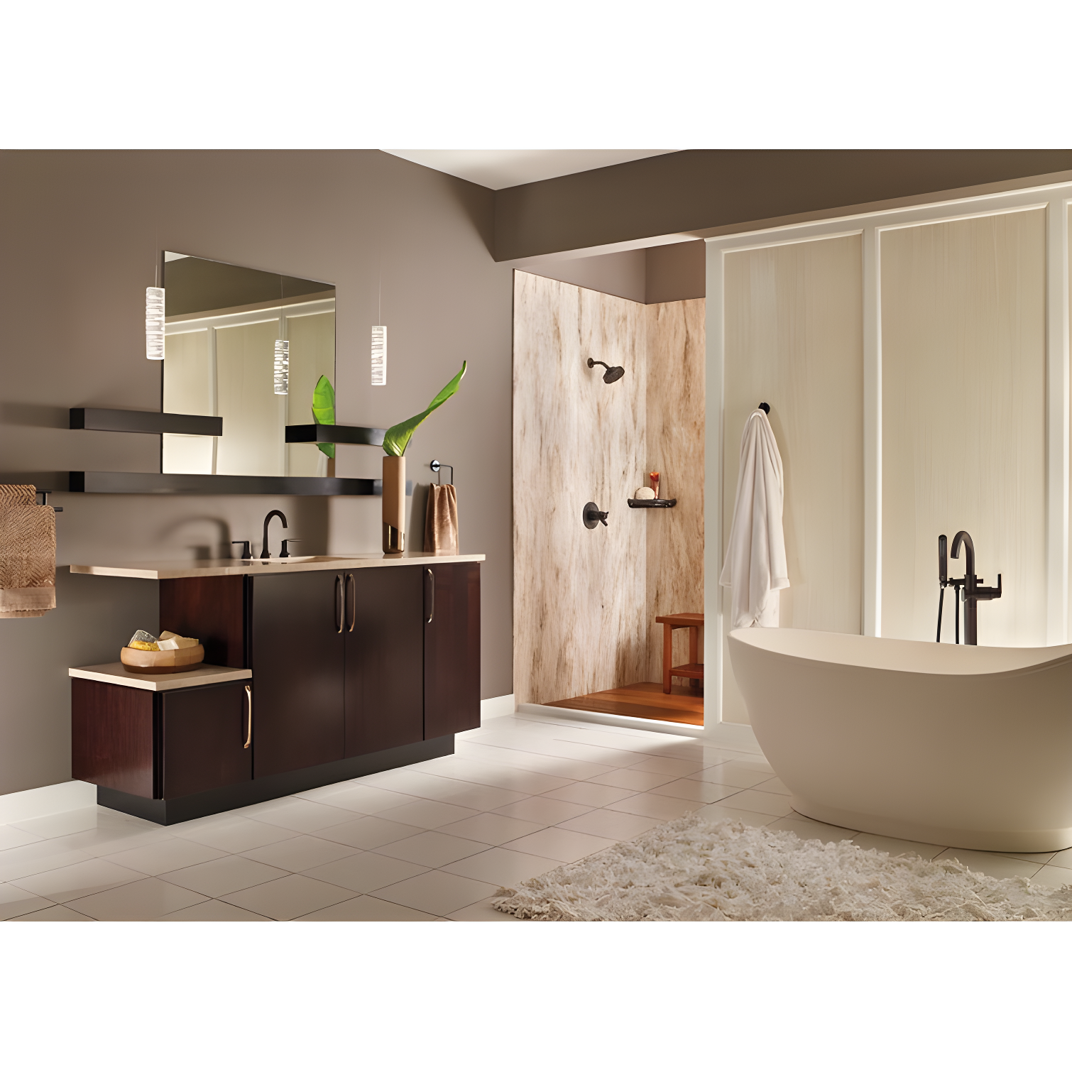 Trinsic Widespread Bathroom Faucet 3 Hole, 2-handle Bathroom Sink Faucet with Drain Assembly