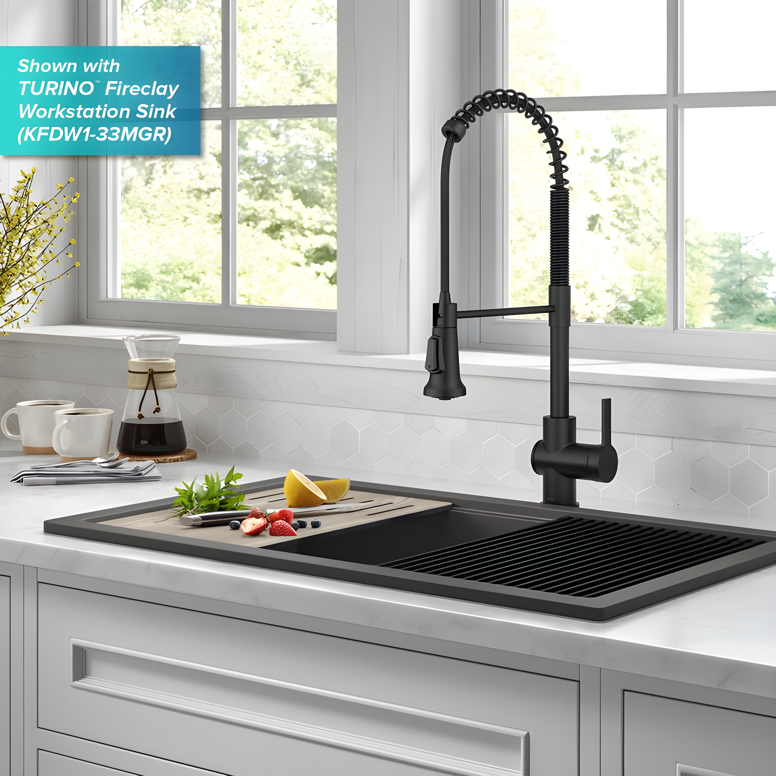 KRAUS Britt Touchless Sensor Commercial Single Handle Pull Down Kitchen Faucet