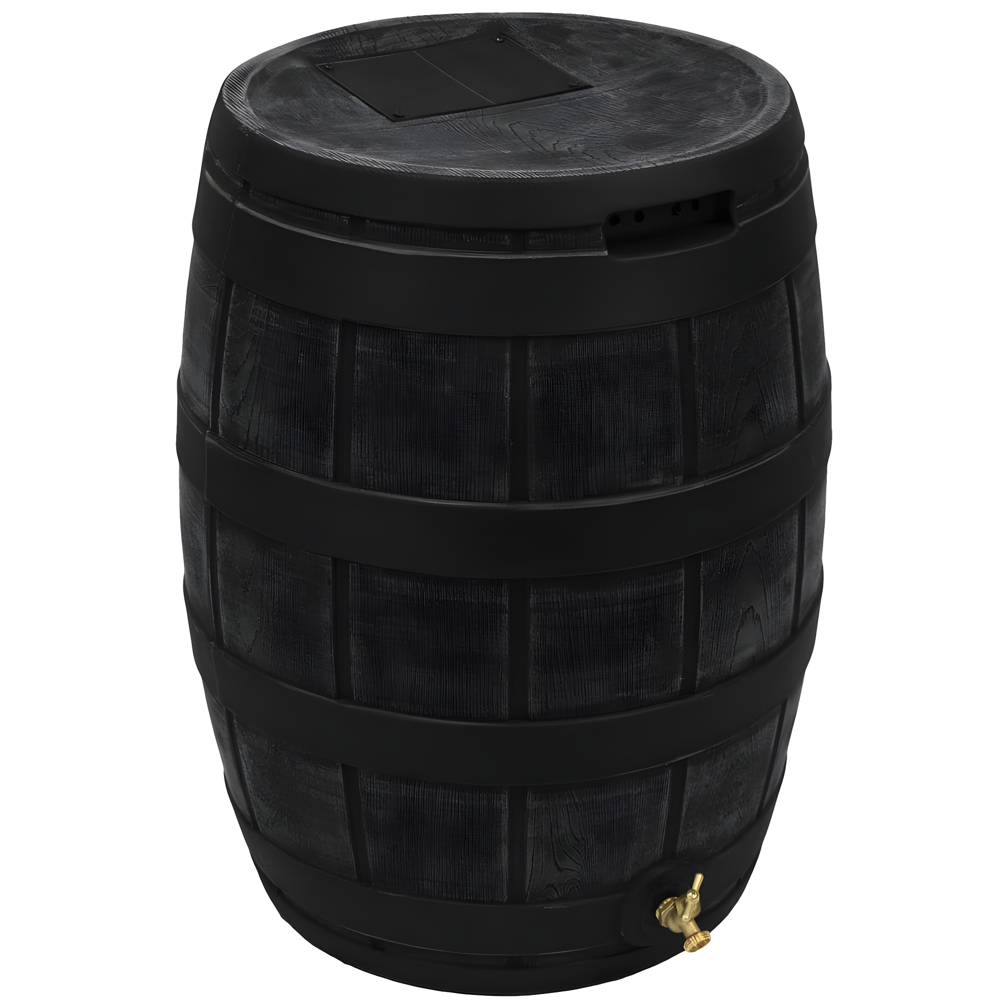 Good Ideas 50 Gallons Plastic Drainable Dual Overflow Rain Barrel