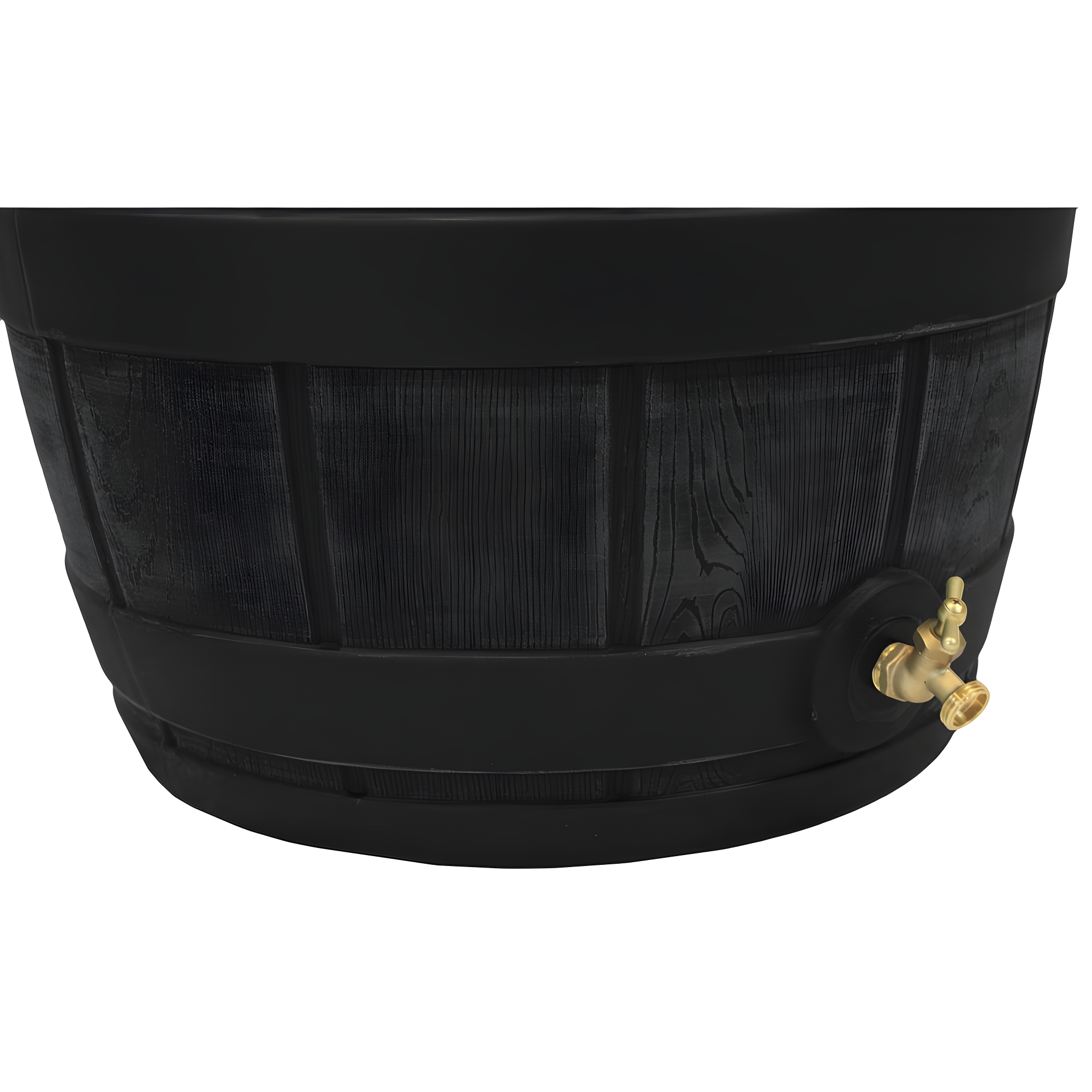 Good Ideas 50 Gallons Plastic Drainable Dual Overflow Rain Barrel
