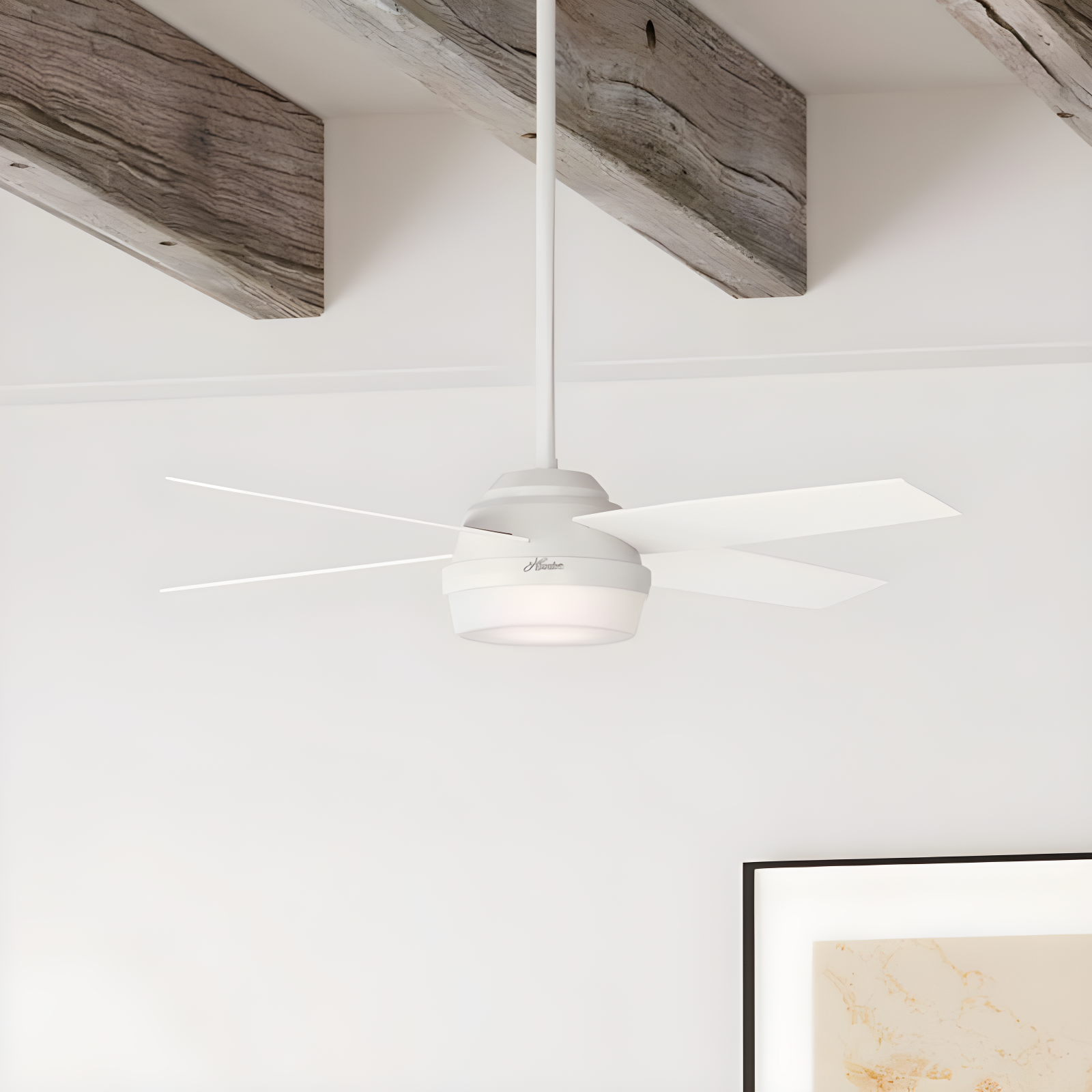 Dempsey 52" 4 - Blade Contemporary Indoor Ceiling Fan with Lights and Remote