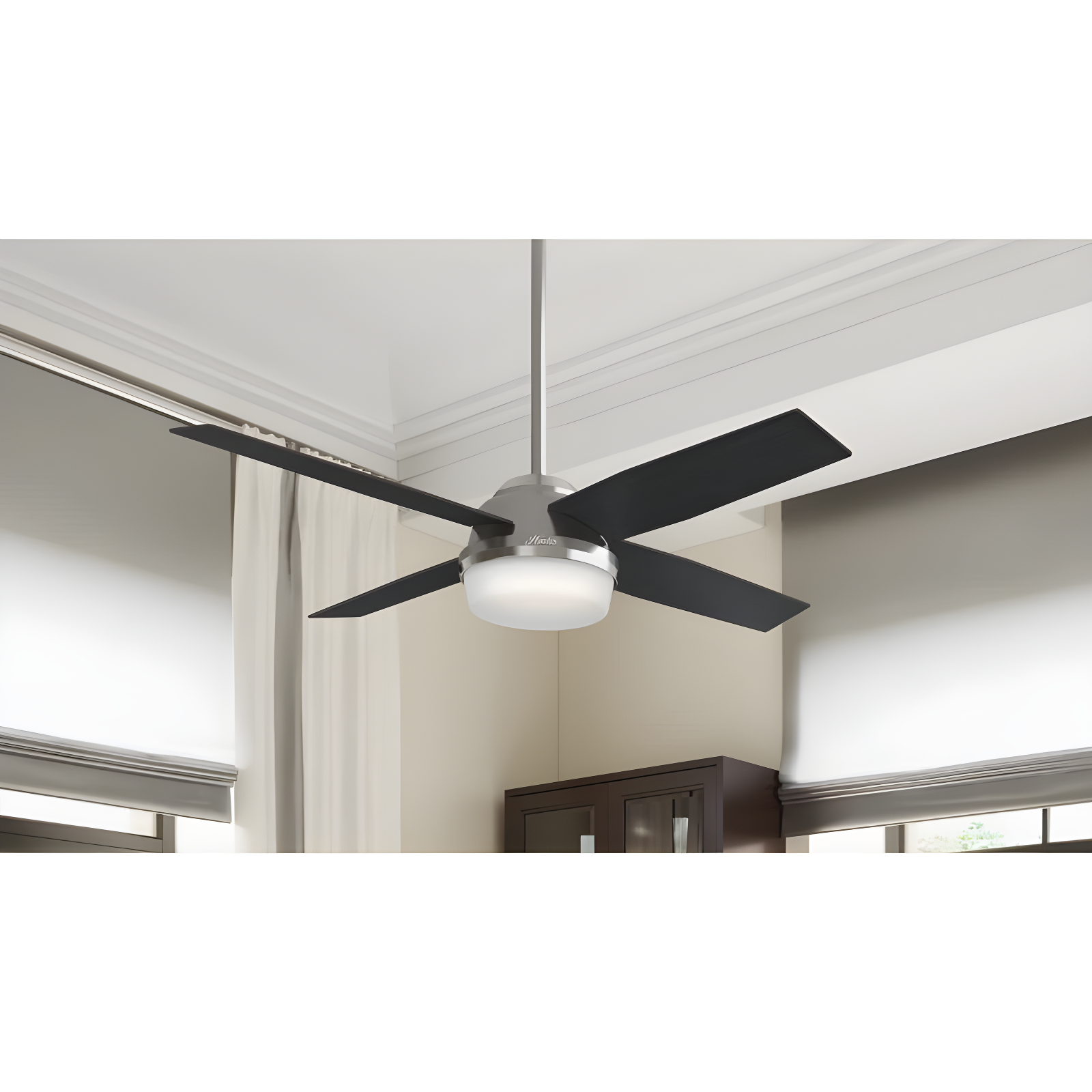 Dempsey 52" 4 - Blade Contemporary Indoor Ceiling Fan with Lights and Remote