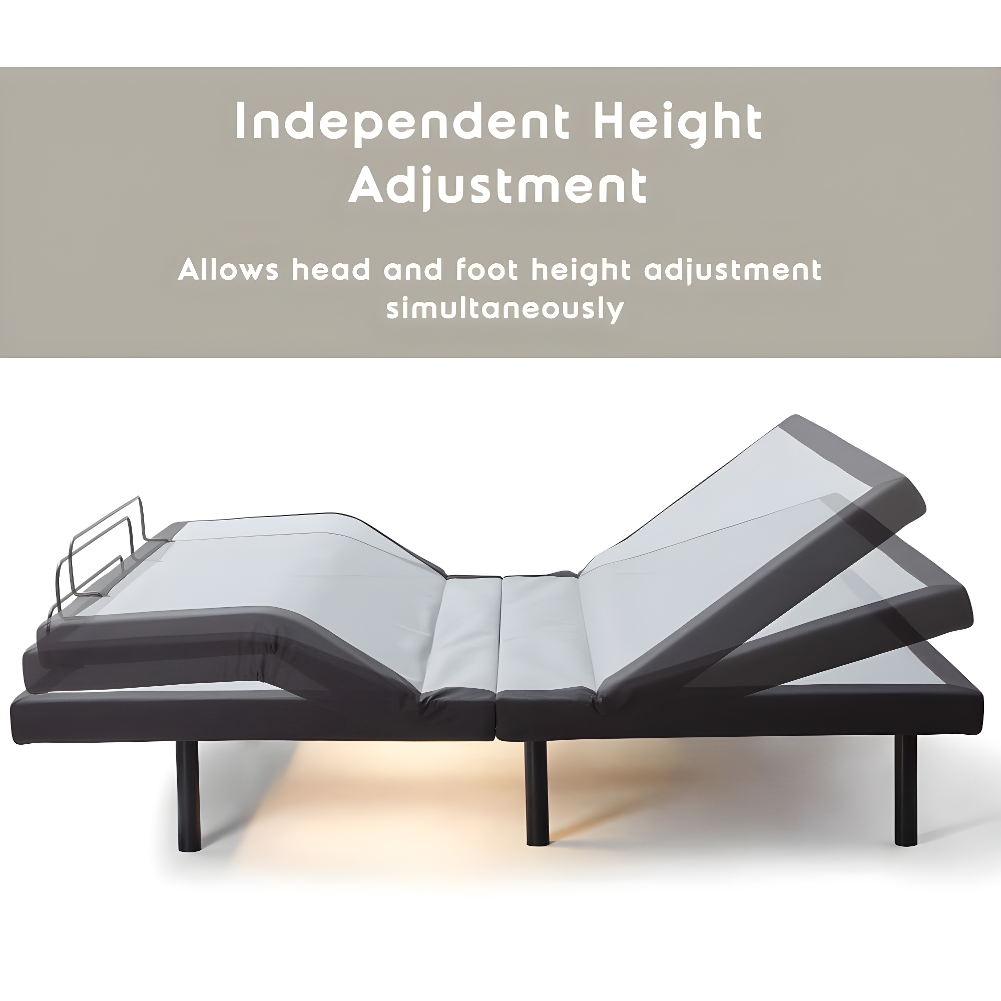 Clara Clark Clara Clark Massaging Zero Gravity, Zero Clearance Adjustable Bed with Wireless Remote, USB Ports & LED Lights