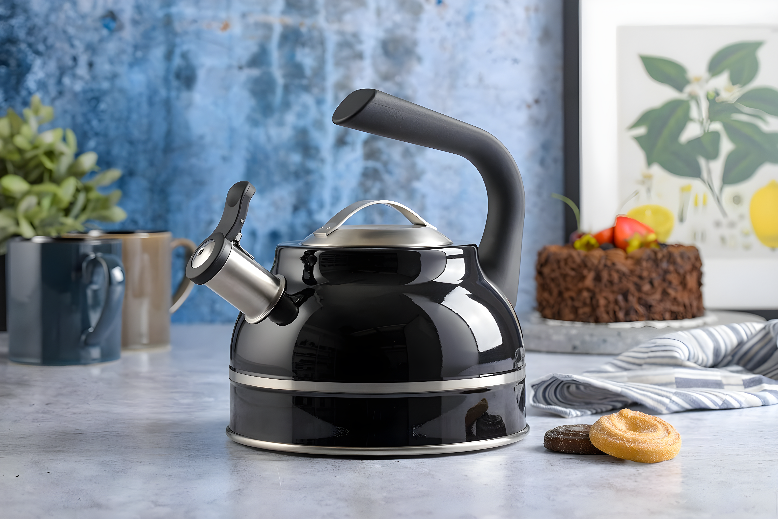Kenmore Elite Kenmore Elite Costner 2.3 Quarts Stainless Steel (18/8) Whistling Stovetop Tea Kettle