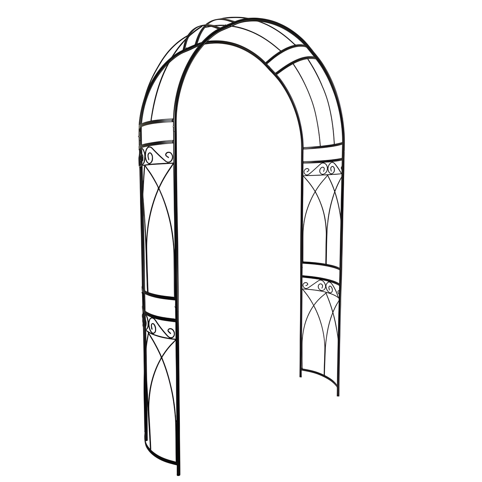 OUTOUR 87'' H x 14'' W Iron Arched Trellis