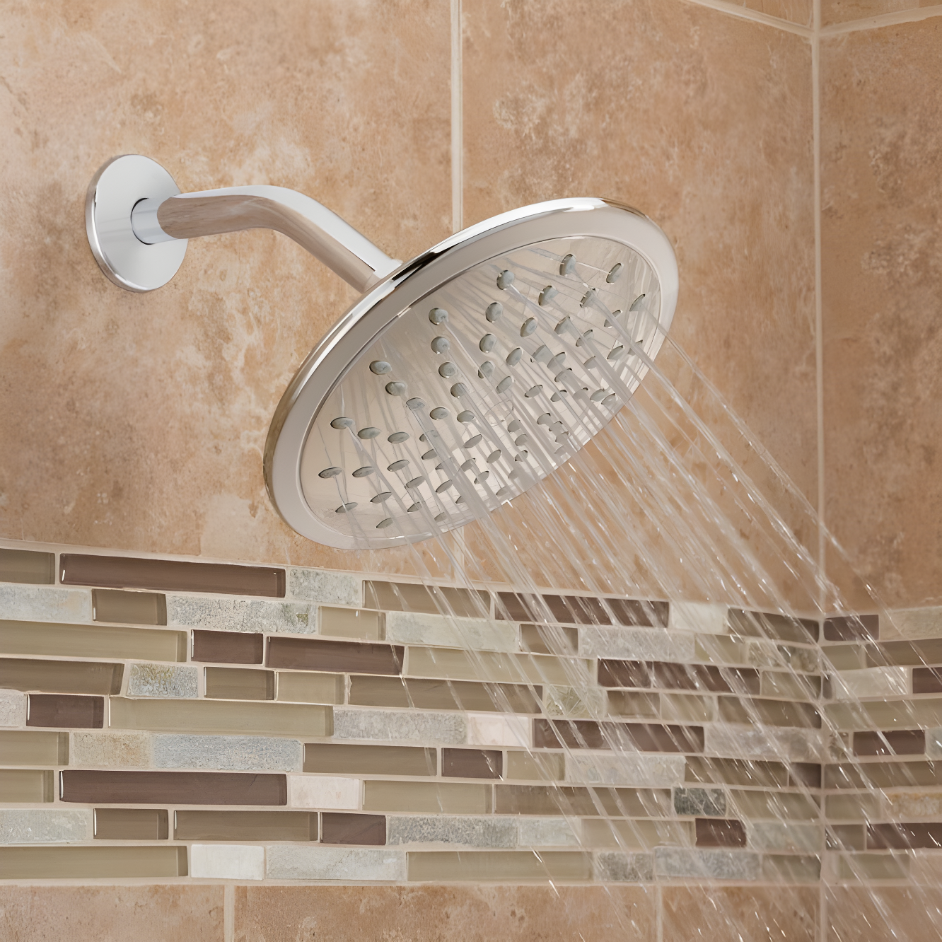 Moen Wide Round Rain Shower Head for Bathroom with 2 GPM High-Pressure Rainfall Spray