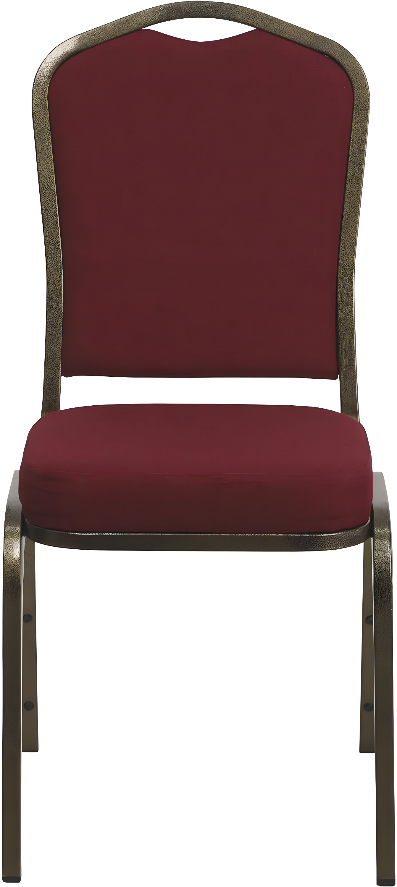 Flash Furniture HERCULES Series Crown Back Stacking Banquet Chair in Burgundy Fabric - Gold Vein Frame