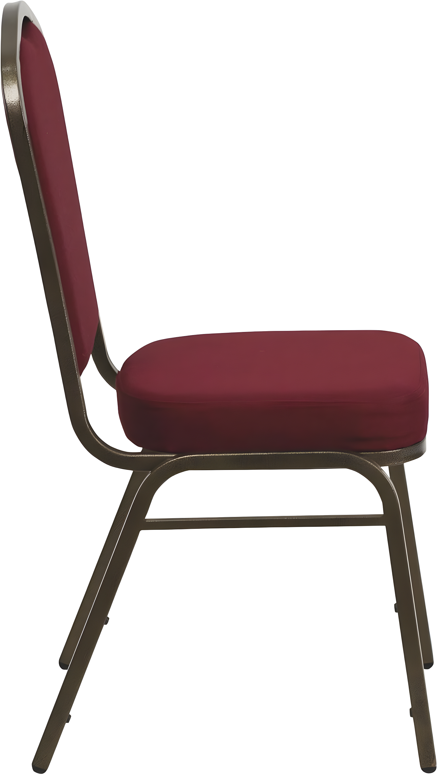 Flash Furniture HERCULES Series Crown Back Stacking Banquet Chair in Burgundy Fabric - Gold Vein Frame