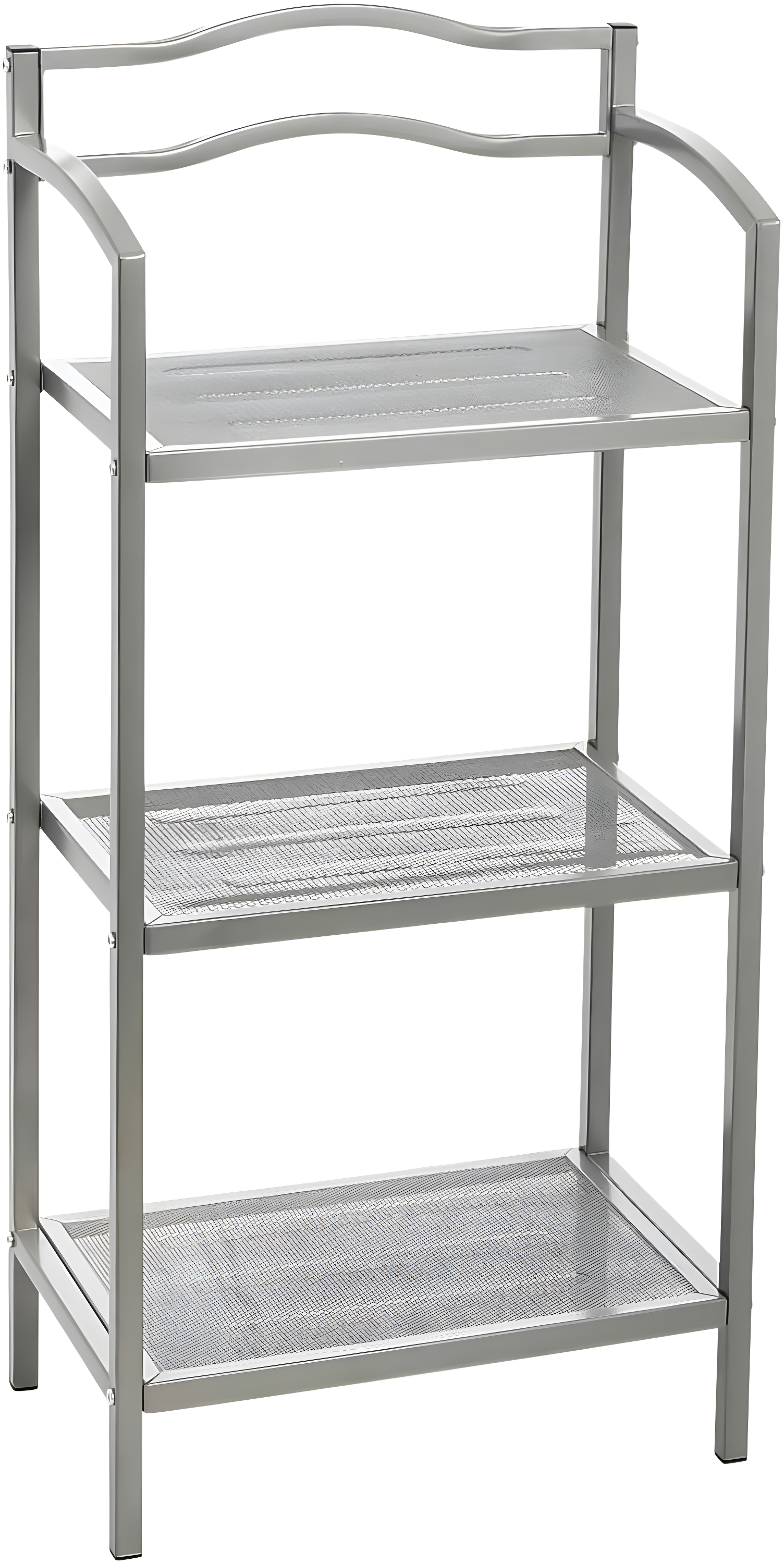 3-Tier Metal Over the Toilet Bathroom Storage Shelf, Gray