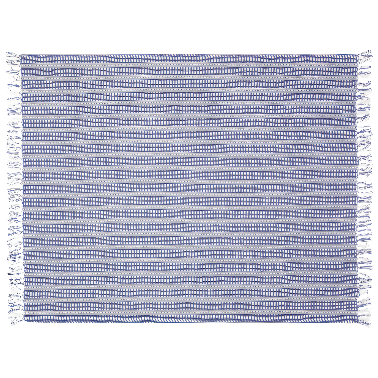 Striped Fringed Woven Cotton Throw Blanket