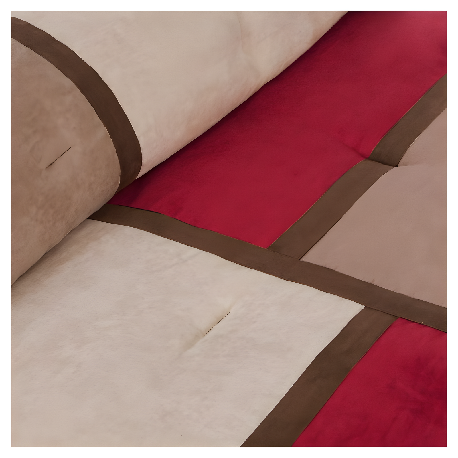 7pc California King Dakota Microsuede Comforter Set Red: Madison Park, Hypoallergenic, Embroidered, Machine Washable